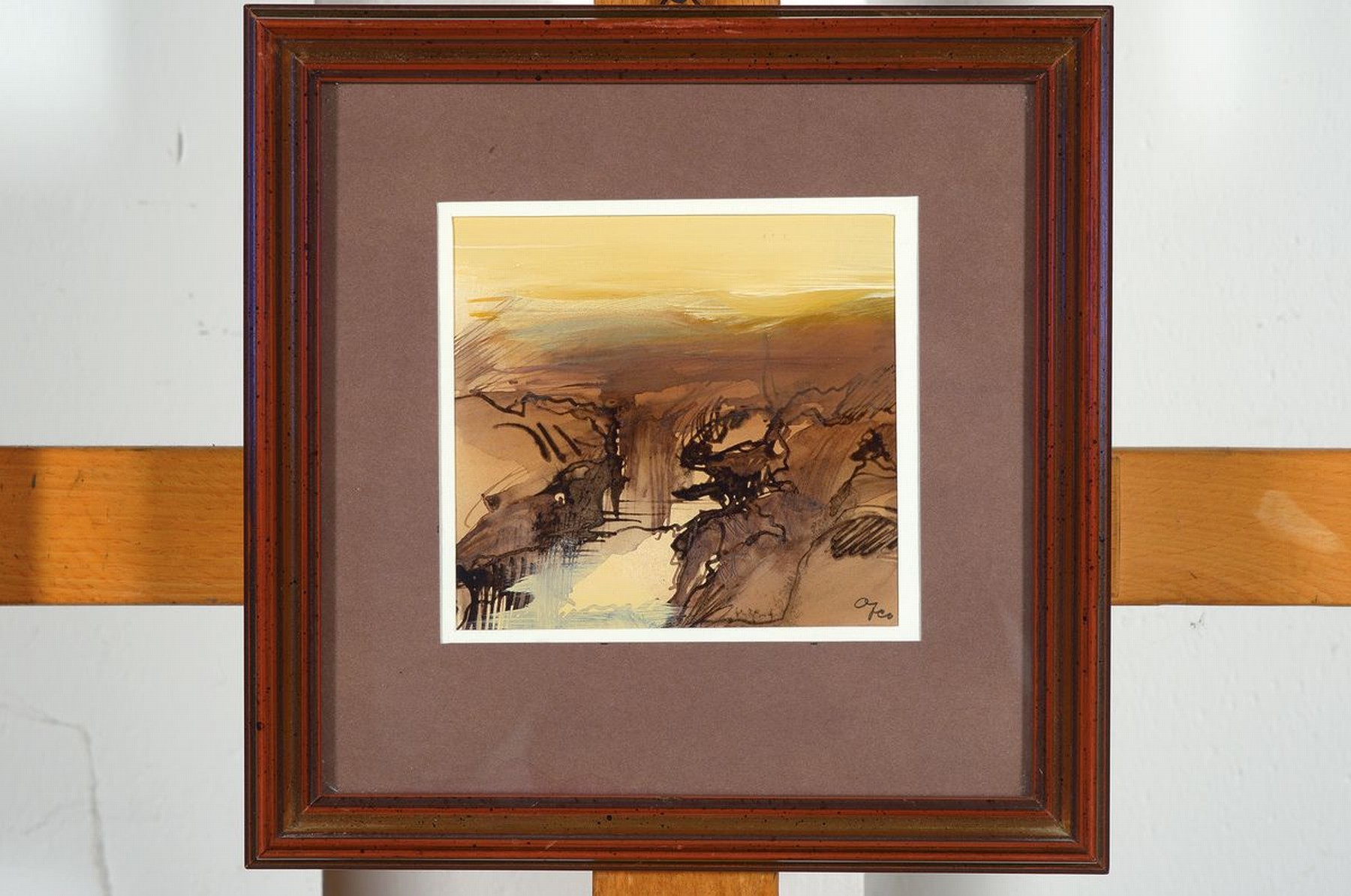 Detail l: Theo Ofer, 1926 Dudenhofen-2020, Sammlung aus sechs kleinen Aquarellen und Gouachen mit verschiedenen Landschaften, alle handsigniert, je ca. ...