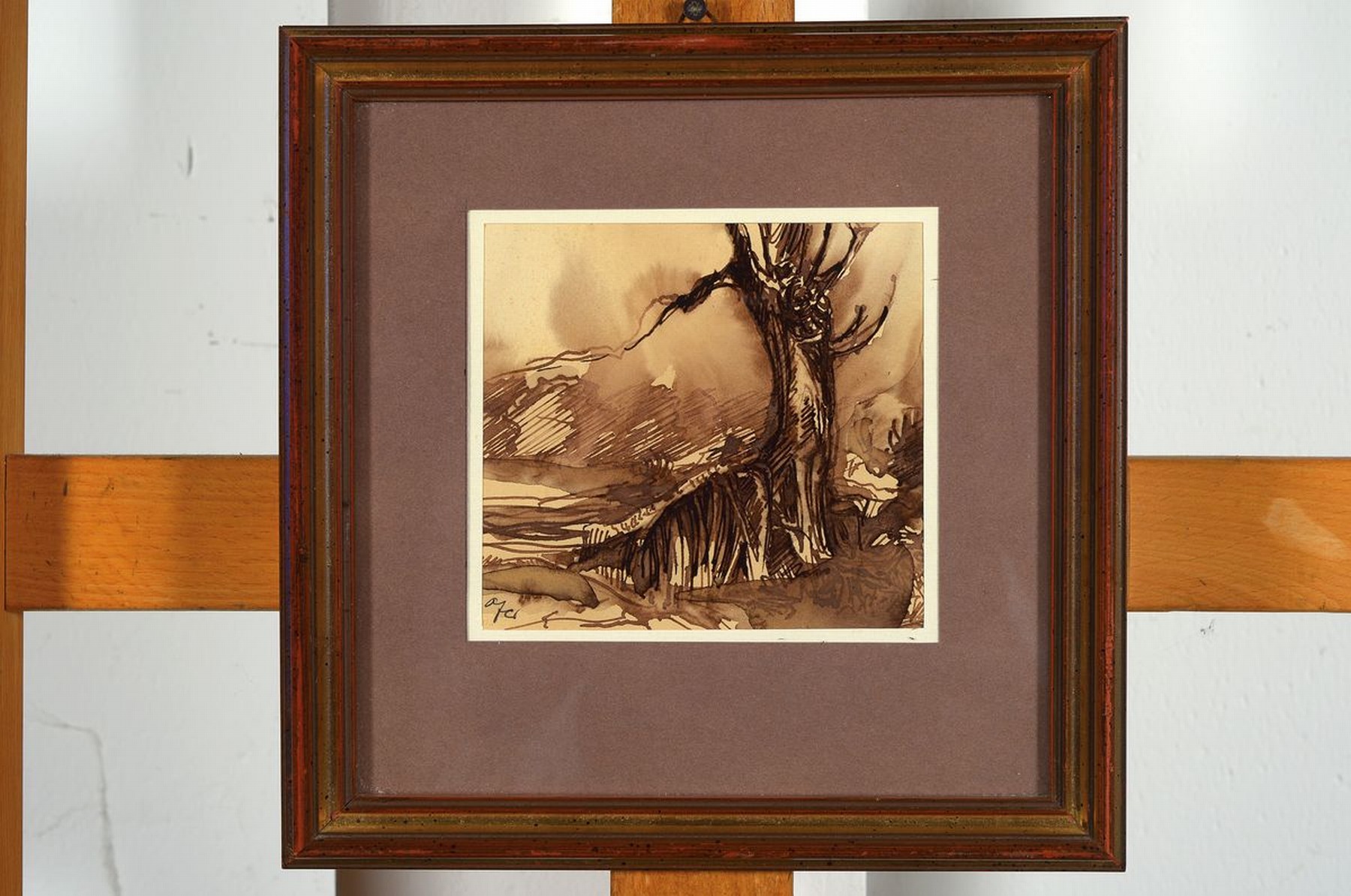 Detail m: Theo Ofer, 1926 Dudenhofen-2020, Sammlung aus sechs kleinen Aquarellen und Gouachen mit verschiedenen Landschaften, alle handsigniert, je ca. ...