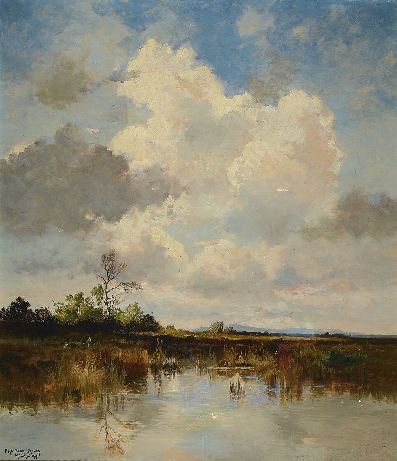 Fritz Halberg-Krauss, 1874 Stadtprozelten - 1951 Prien am Chiemsee, autodidaktische Ausbildung unter dem künstlerischen Einfluß der Münchener ...