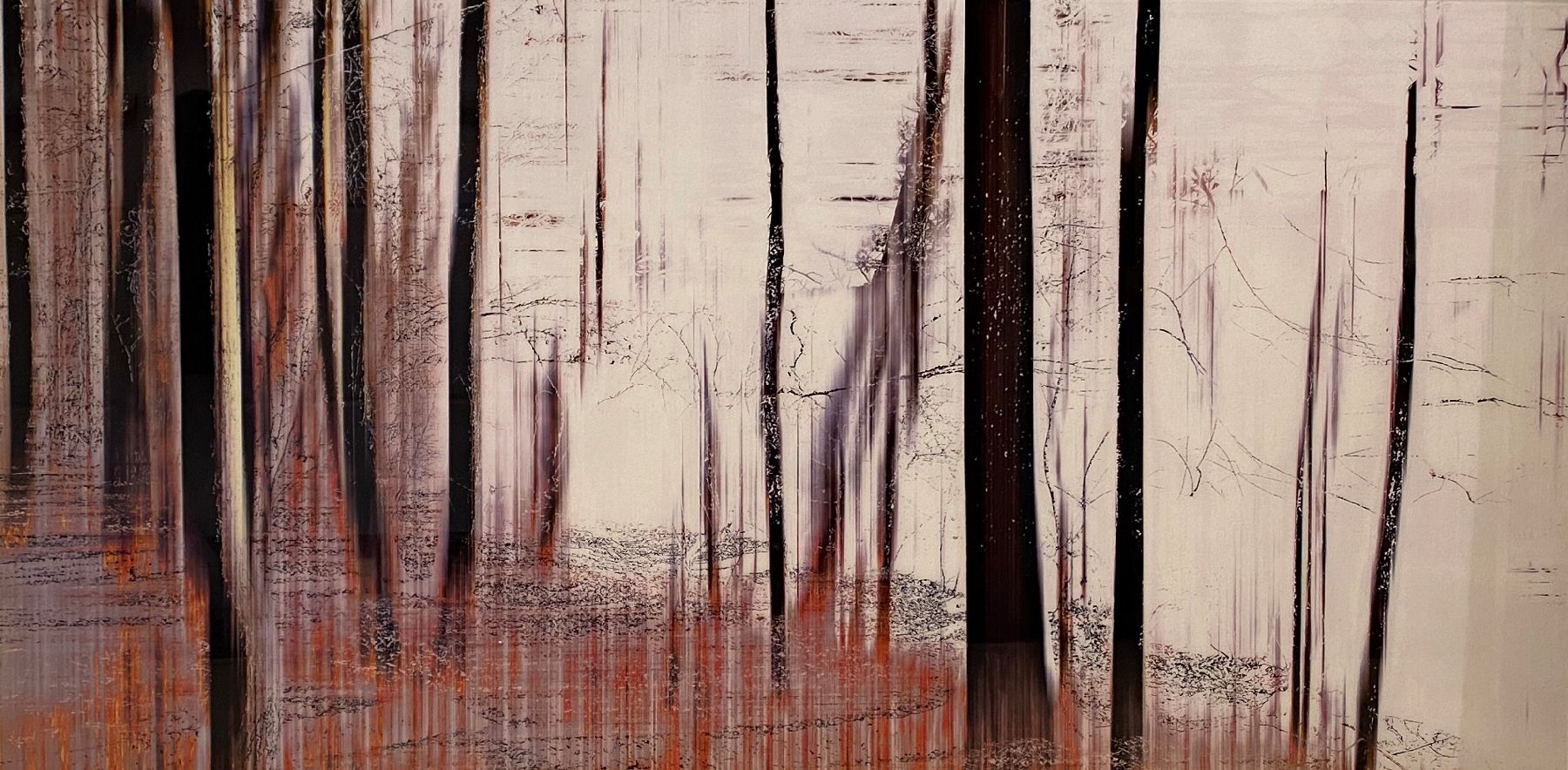Sabine Wild, geb. 1962, "wood_0870", Fotografie, von 2012, ca. 90x180 cm, unten an der Ecke l. beschädigt