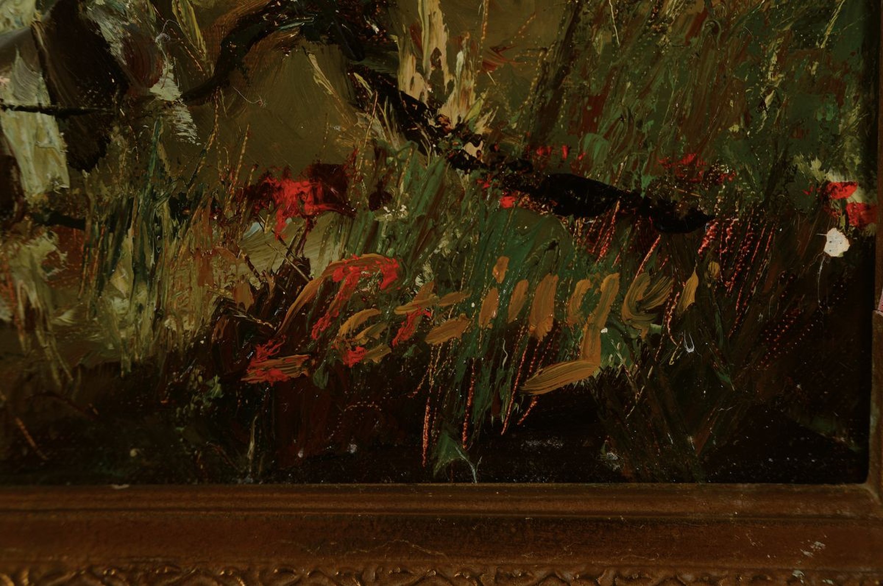 Detail a: Ludwig Petzinger, pfälzer Maler der 1. Hälfte des 20. Jh., Blick auf Burg Berwartstein, Öl/Malkarton, rechts unten signiert, ca. 70x80cm, R. ca. ...