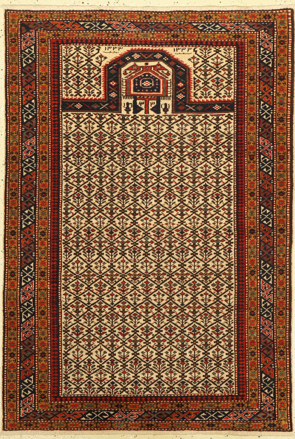Schirwan Gebetsteppich(Replikat),Türkei, ca.30 Jahre,Wolle auf Wolle, ca, 138 x 96cm, guter Zustand