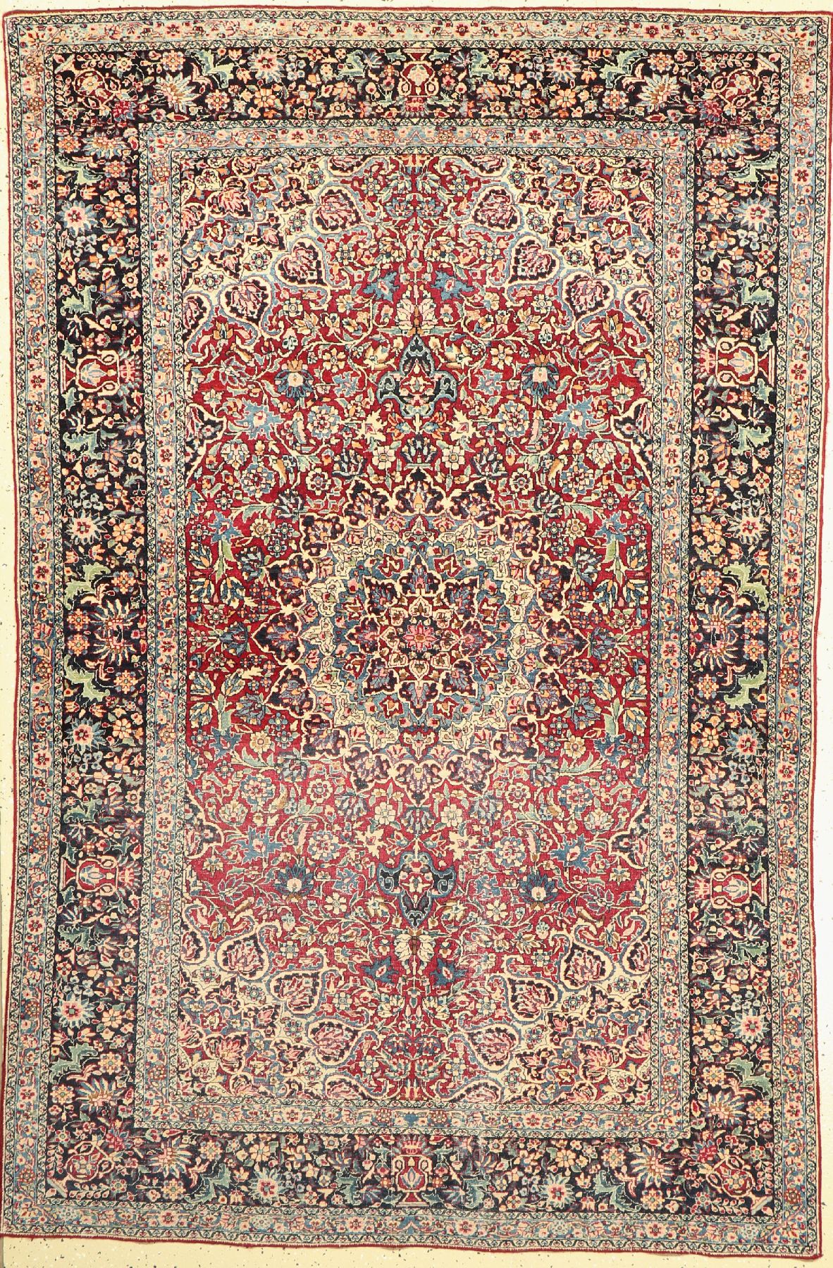Kerman antik, Persien, um 1900, Wolle auf Baumwolle, ca. 206 x 136 cm, EHZ: 3-4