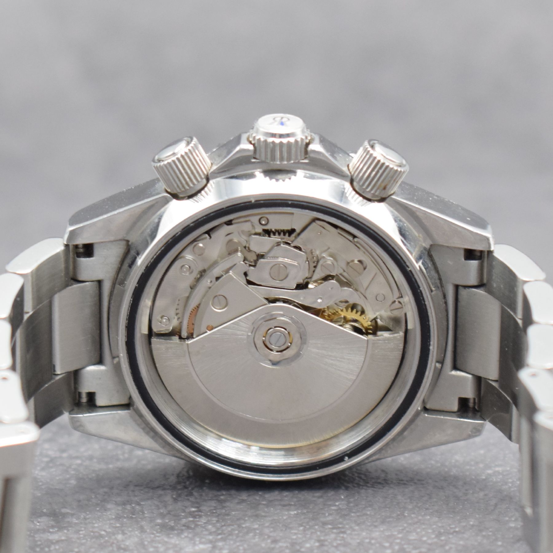 Detail g: REVUE THOMMEN Herrenarmbanduhr mit Chronograph, Schweiz um 2000, Automatik, verschr. Edelstahlgeh. inkl. orig. Gliederband m. Faltschl., eins. drehb. ...