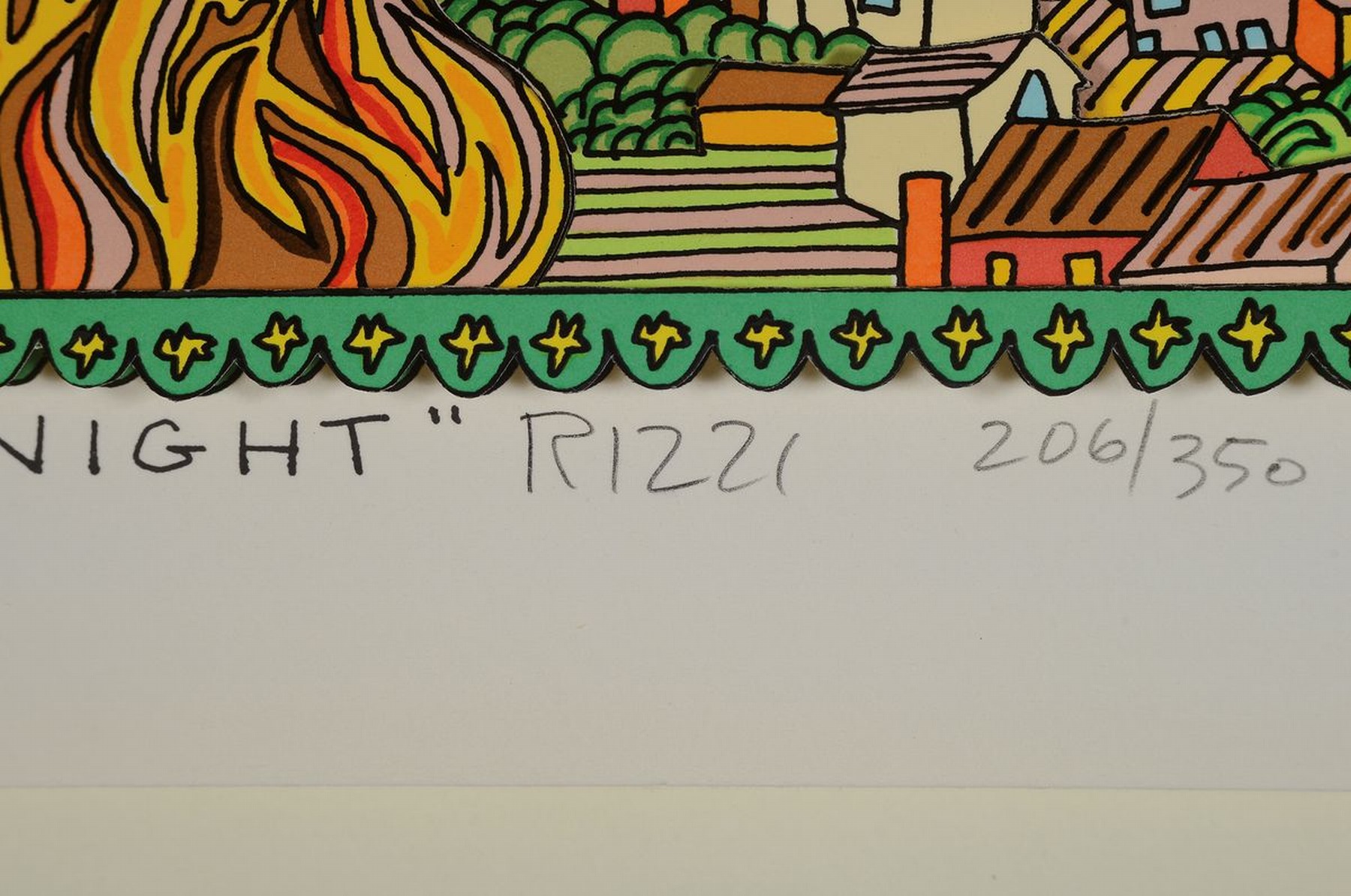 Detail a: James Rizzi, 1950-2011, "Starry Night", 3D-Konstruktion, handsign., num. 206/350, dat. , ca. 27X35 cm