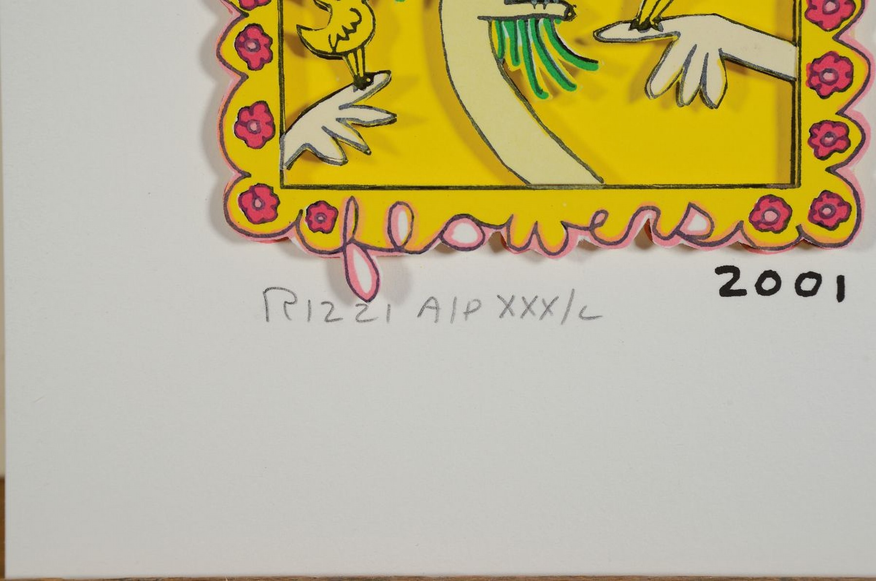 Detail a: James Rizzi, 1950-2011, "Flowers", 3D-Konstruktion, handsign., num. A/P XXX/L, ca. 23x16 cm