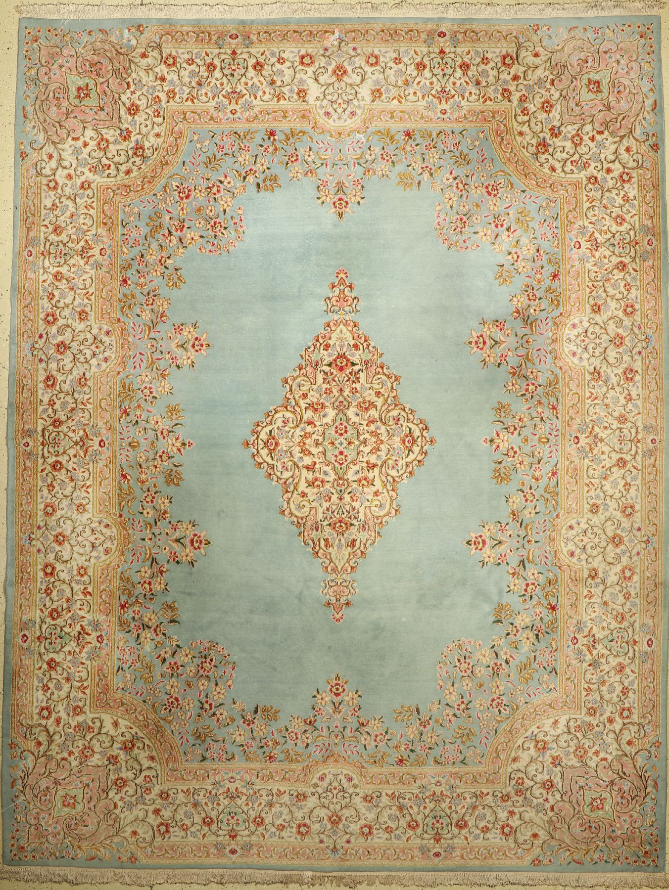 Kerman Kork fein, Persien, ca. 60 Jahre, Korkwolle, ca. 360 x 278 cm, EHZ: 3