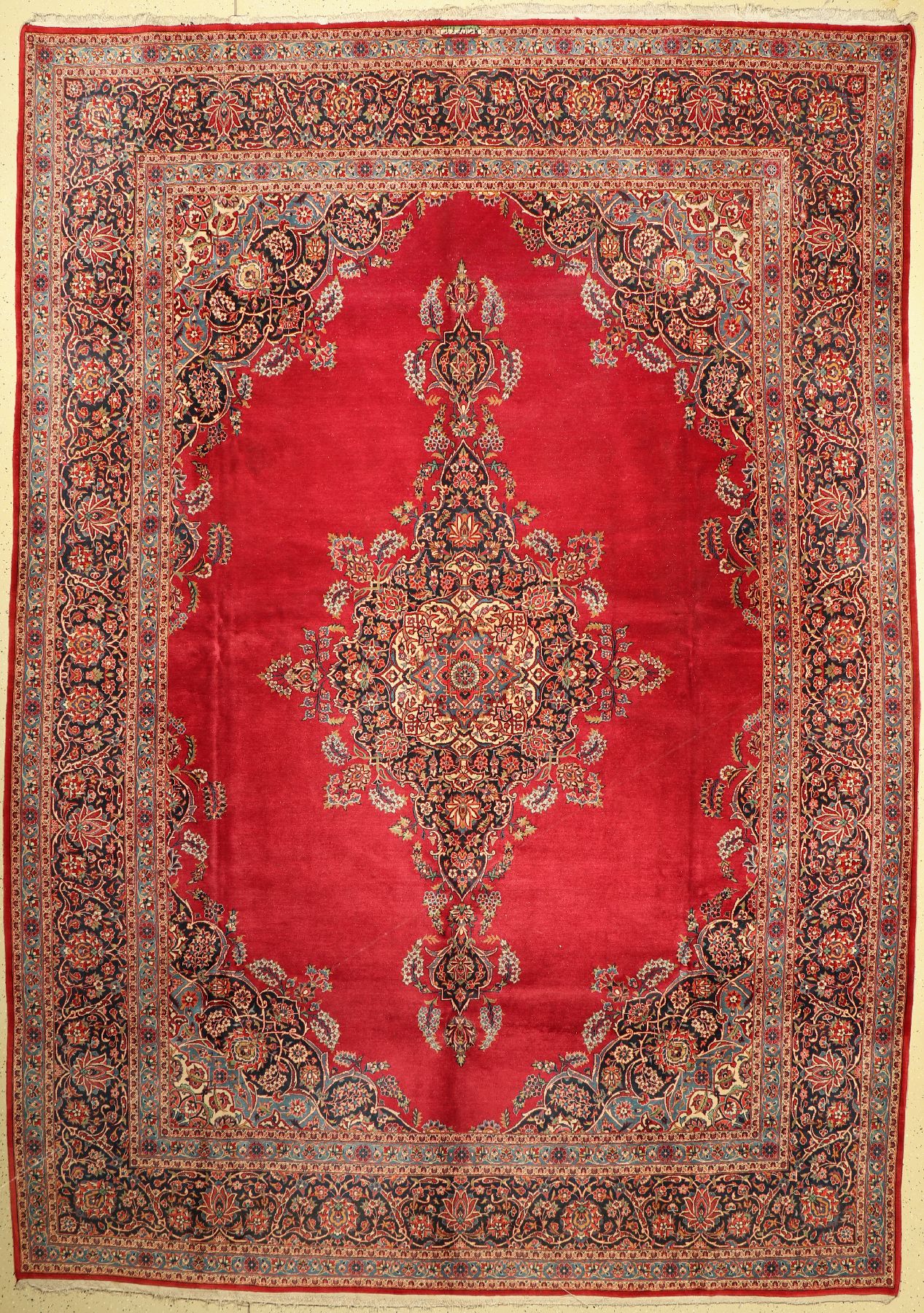 Keschan Kork fein Signiert, (Farzaneh),Persien, um 1930, Korkwolle, ca. 410 x 288 cm, EHZ: 2-3