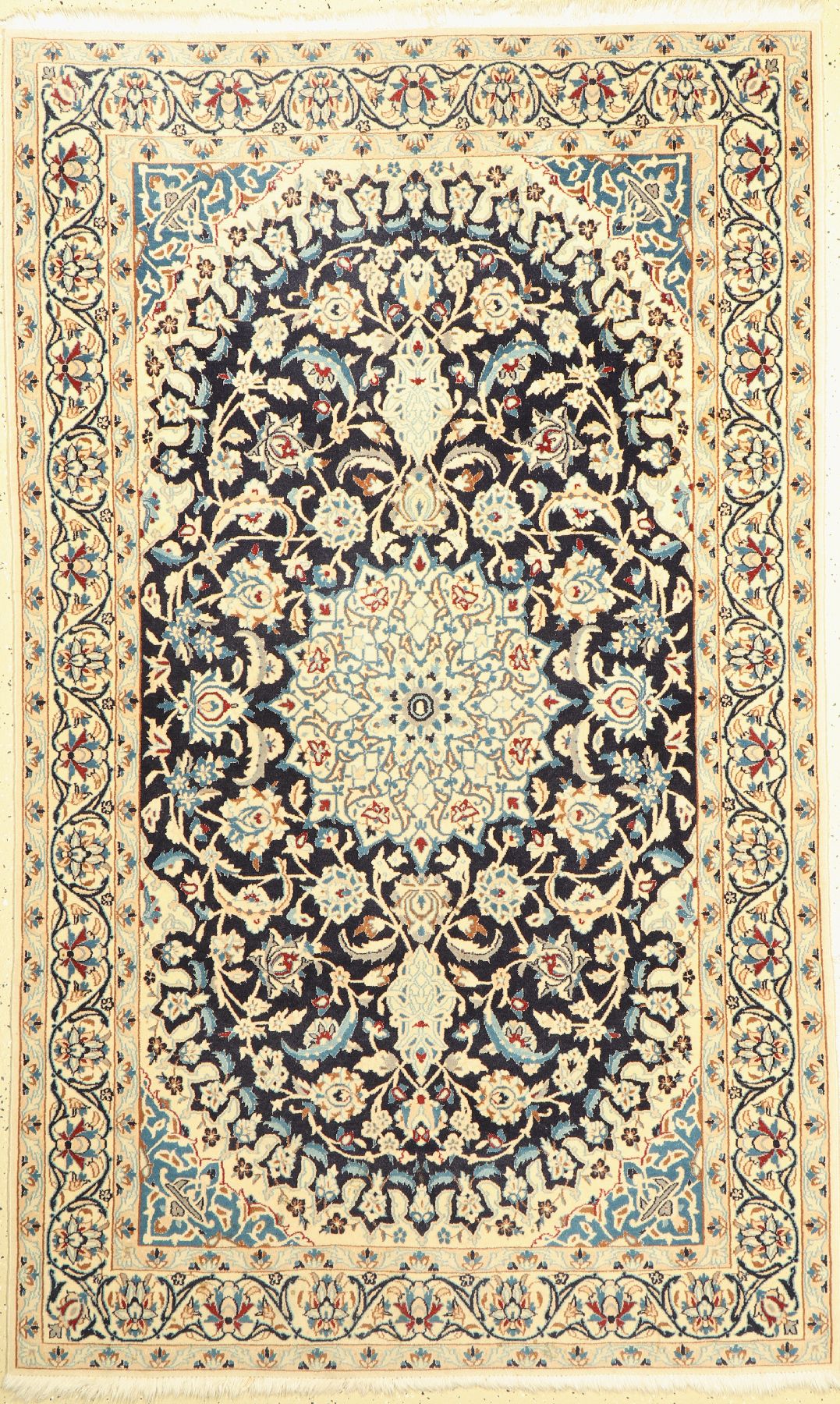 Nain fein(9 La), Persien, ca. 50 Jahre, Korkwolle mit Seide, ca. 208 x 128 cm, EHZ: 2