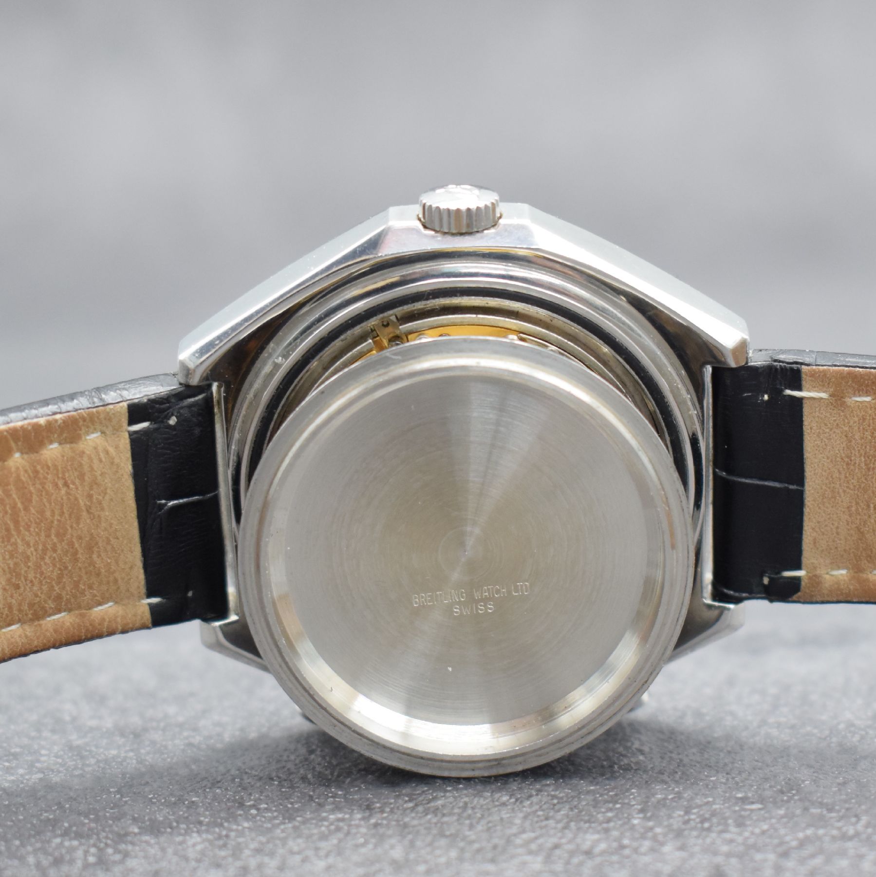 Detail h: BREITLING Navitimer Chrono-Matic Ref. 1806 Chronograph in Stahl, Schweiz um 1972, Automatik, verschr. Geh. m. Rechenschieber- Drehlünette, orig. ...