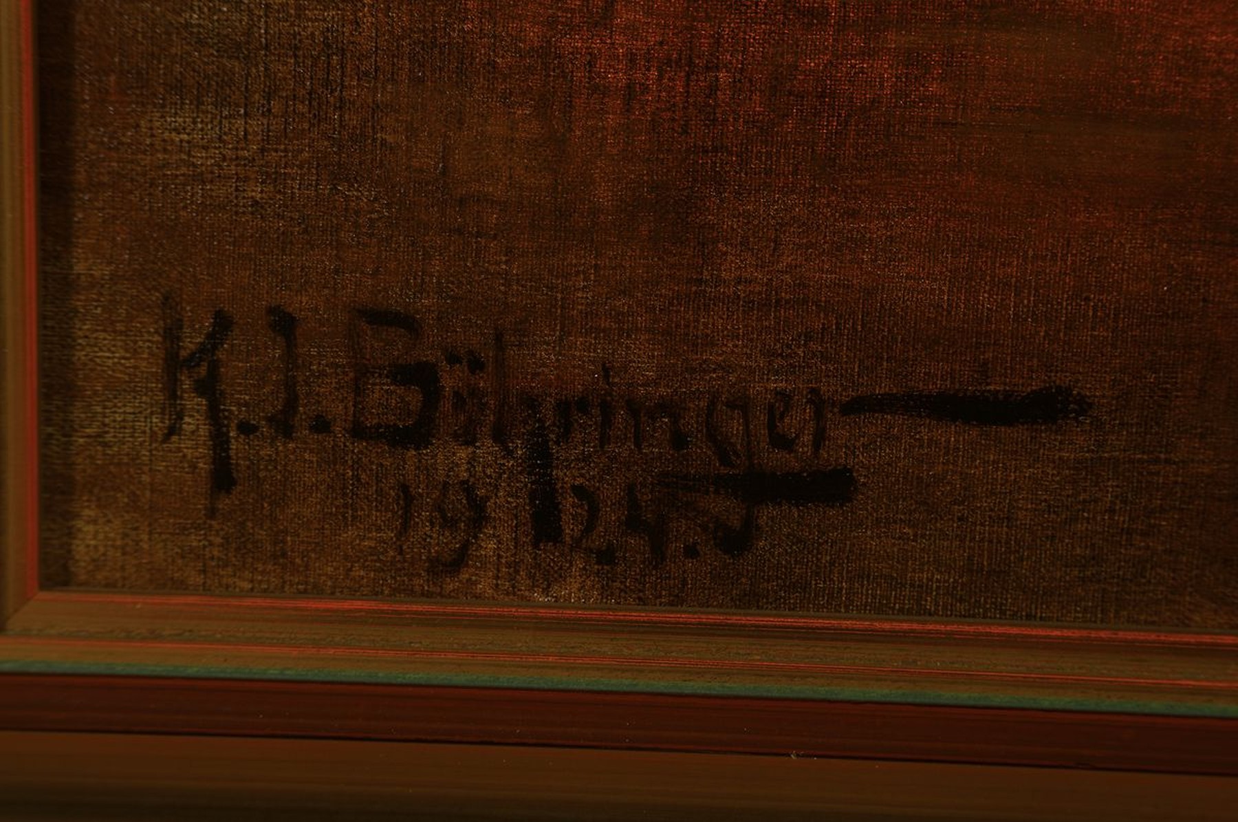 Detail a: Konrad Immanuel Böhringer, 1863 Grimma-1940 Dresden, Porträt eines Kindes mit Apfel, Öl/Lwd, links unten signiert und dat. 1924, ca. 107x55cm, R.