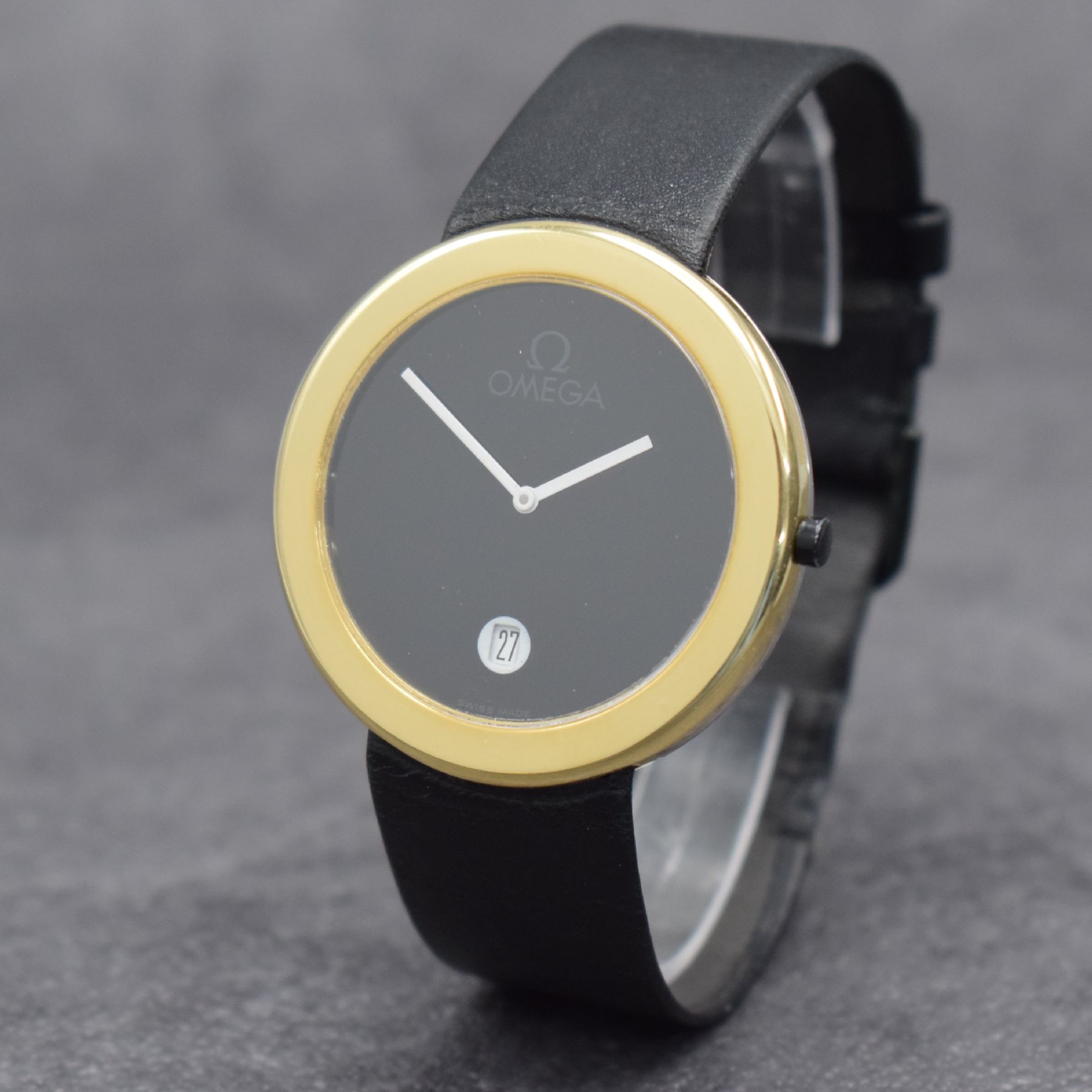 OMEGA ART-COLLECTION Camille Graeser limitierte Armbanduhr in WG/GG 750/000, Schweiz 1987, limitiert auf 250 Stück, 4-fach verschr. Boden von ...