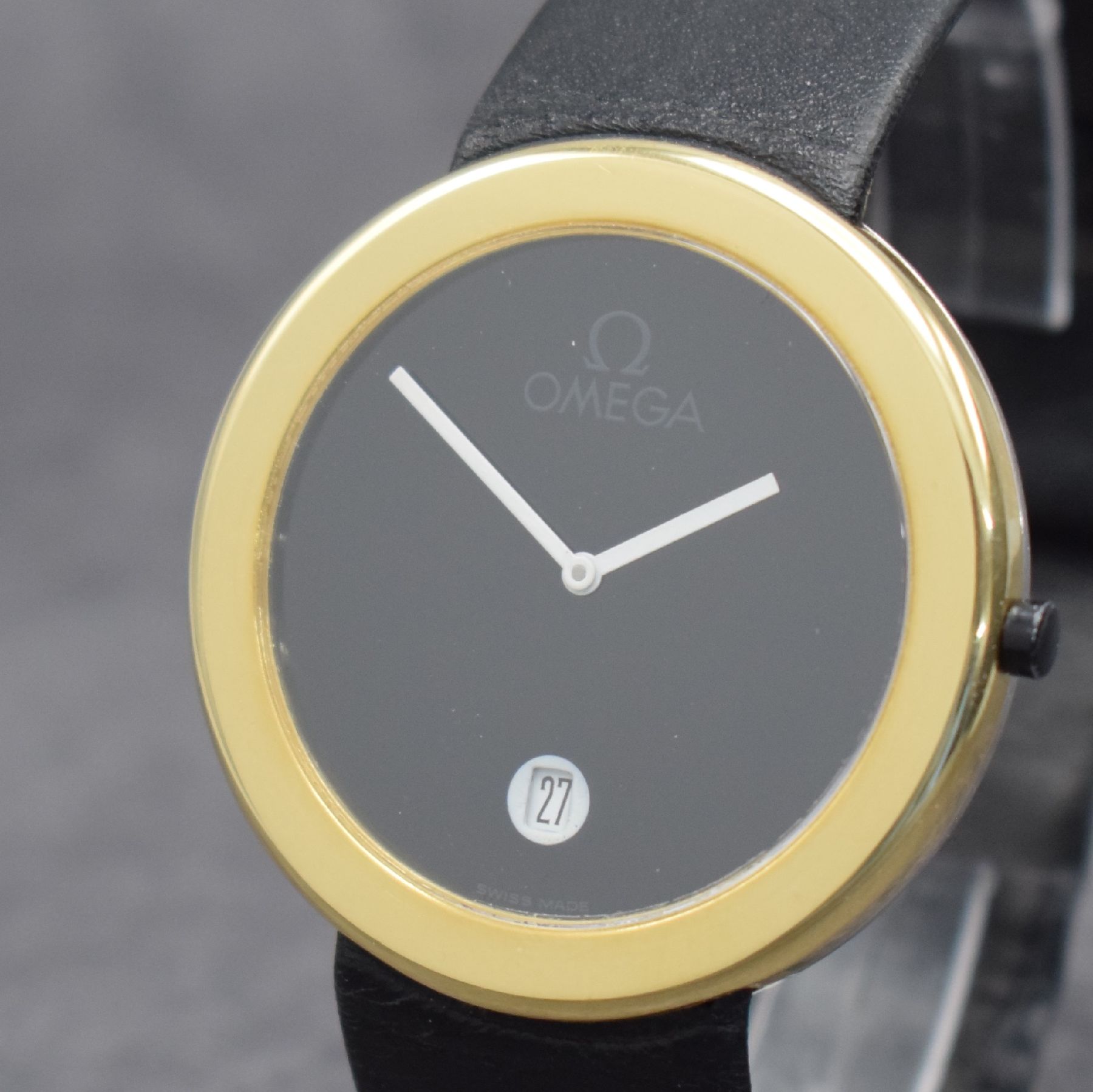 Detail a: OMEGA ART-COLLECTION Camille Graeser limitierte Armbanduhr in WG/GG 750/000, Schweiz 1987, limitiert auf 250 Stück, 4-fach verschr. Boden von ...
