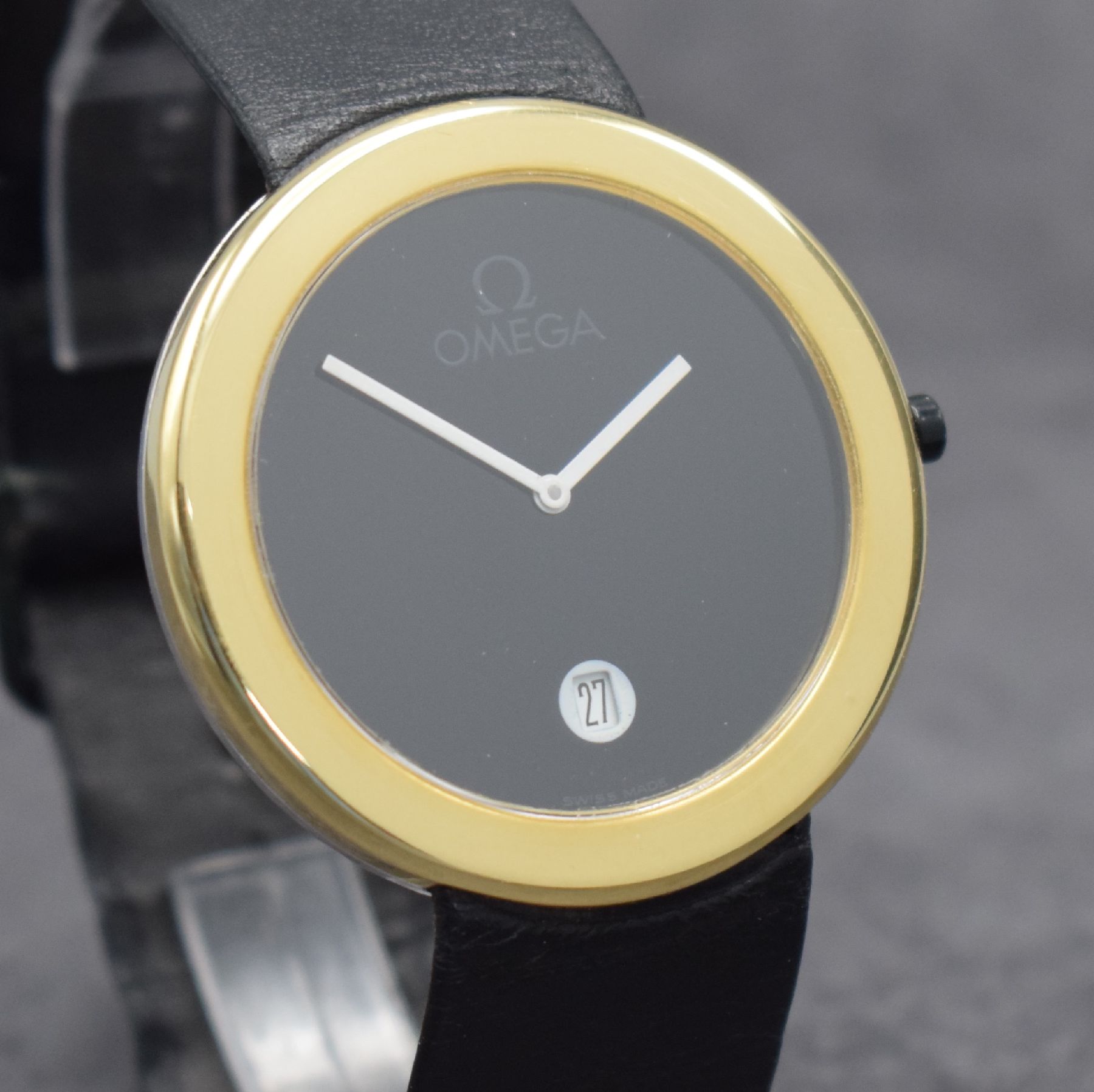 Detail c: OMEGA ART-COLLECTION Camille Graeser limitierte Armbanduhr in WG/GG 750/000, Schweiz 1987, limitiert auf 250 Stück, 4-fach verschr. Boden von ...
