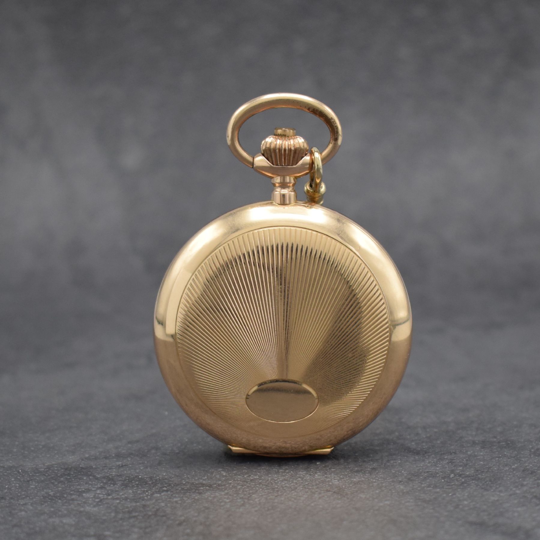 Detail b: H.S Savonette in RG 585/000 mit Chatelaine in GG 333/000, Schweiz um 1900, Chatelaine sp., 2-Deckel Goldgeh., beide Schalen im Strahlendekor, ...