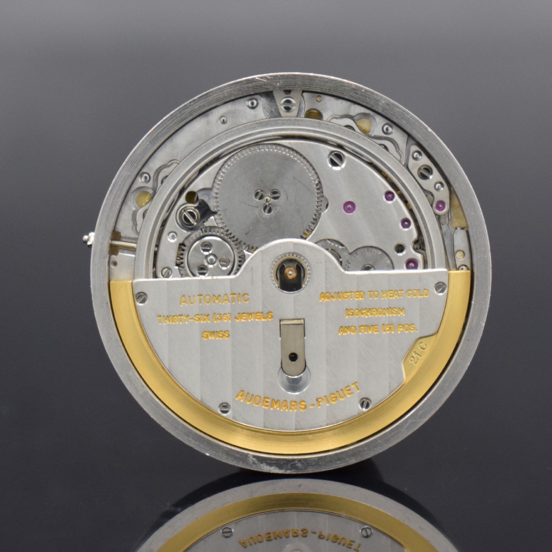 Detail j: AUDEMARS PIGUET hochfeine & extrem seltene Herrenarmbanduhr Modell Royal Oak sog. JUMBO Modell in GG 750/000, Automatik, B-Serie, Schweiz um 1979, ...