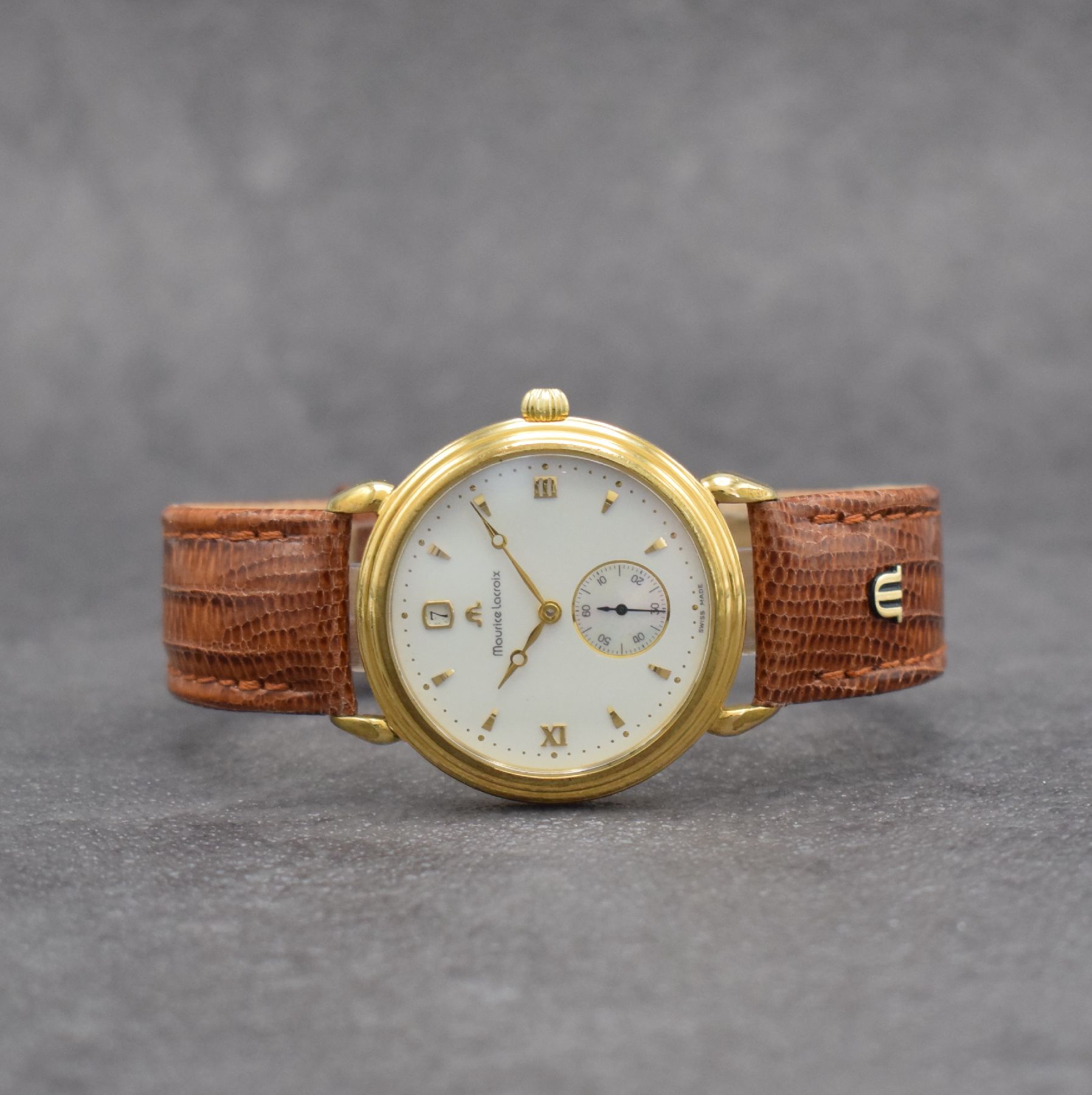 MAURICE LACROIX Masterpiece limitierte Herrenarmbanduhr, Schweiz verk. lt. beil. Pap. 09/1993, Handaufzug, Ref. 93489, limitiert auf 1999 Stück, ...