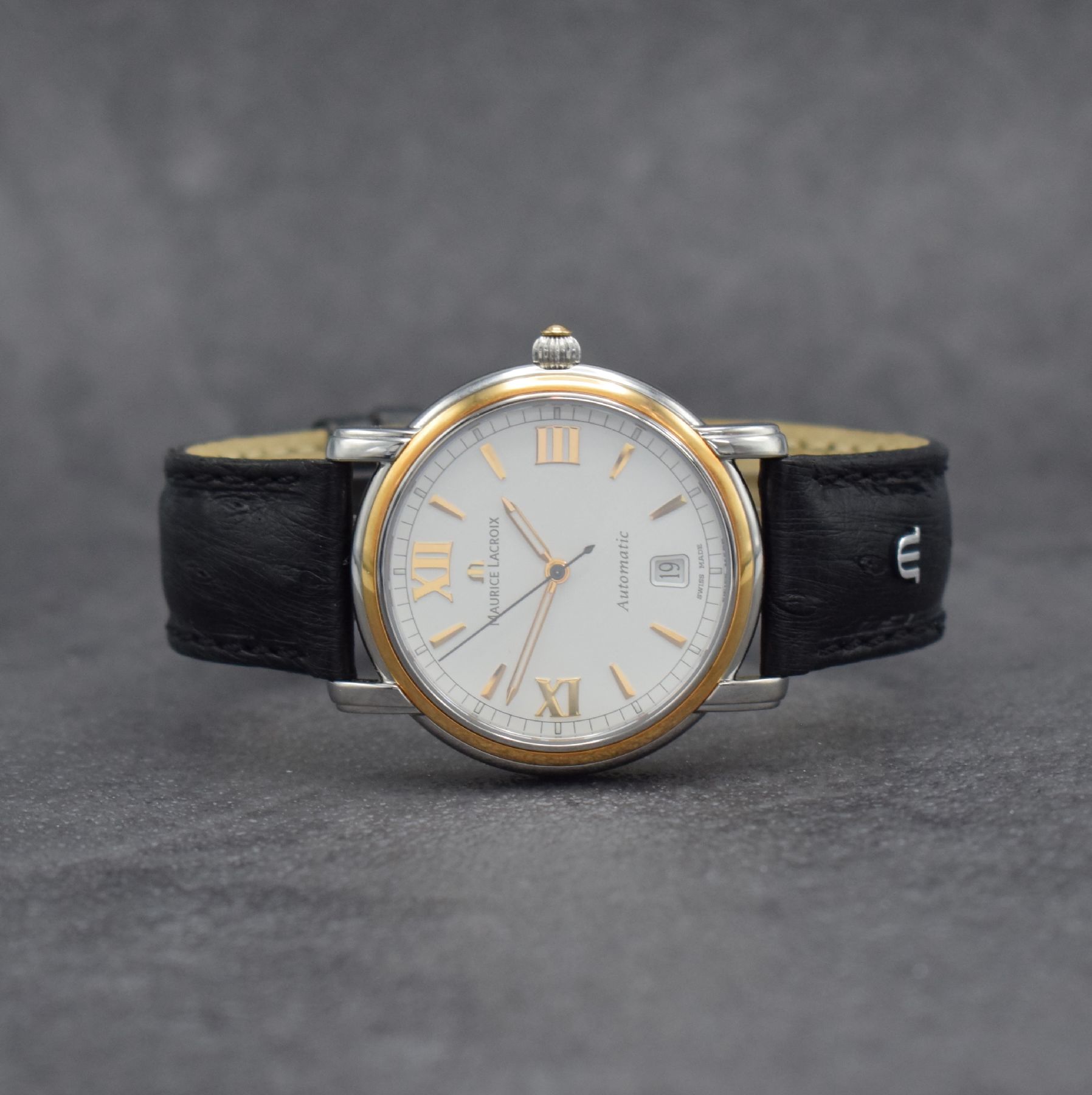 MAURICE LACROIX Pontos Herrenarmbanduhr, Schweiz verk. lt. beil. Pap. 09/2003, Automatik, Ref. 68775, Edelstahlgeh. m. gedr. Boden, Maurice Lacroix ...