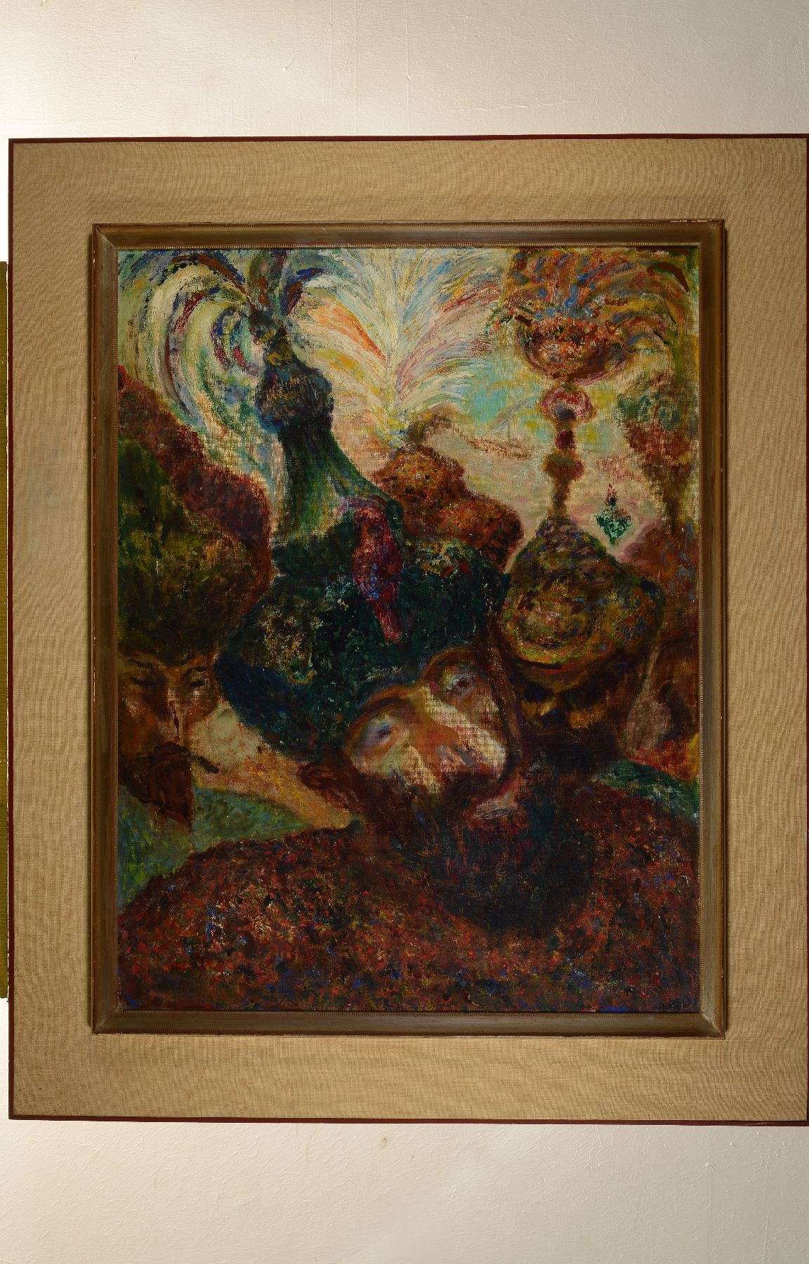 Maurice Cantens, 1891 Brüssel-1965 Schaerbeek, Debarquement des Maures, so rückseitig auf altem Etikett betitelt, Öl/ Lwd, rückseitig signiert, ...