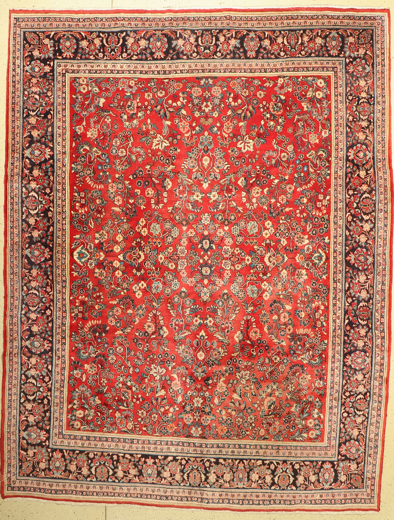 Sarogh alt, Persien, ca. 60 Jahre, Wolle auf Baumwolle, ca. 350 x 273 cm, EHZ: 2, (leicht verblaßt)