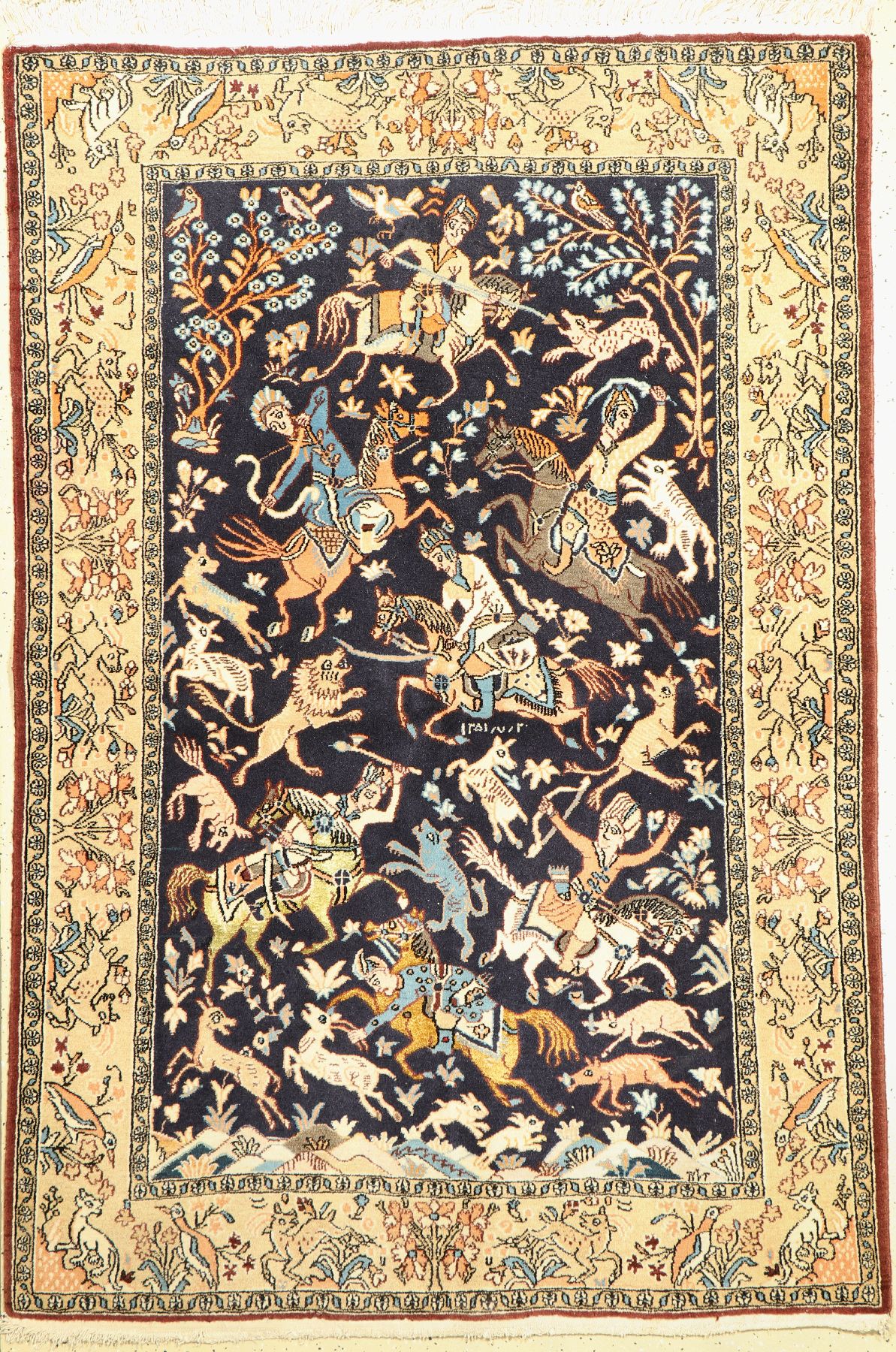 Ghom alt, Persien, ca. 50 Jahre, Wolle mit Seide, ca. 200 x 133 cm, EHZ: 2