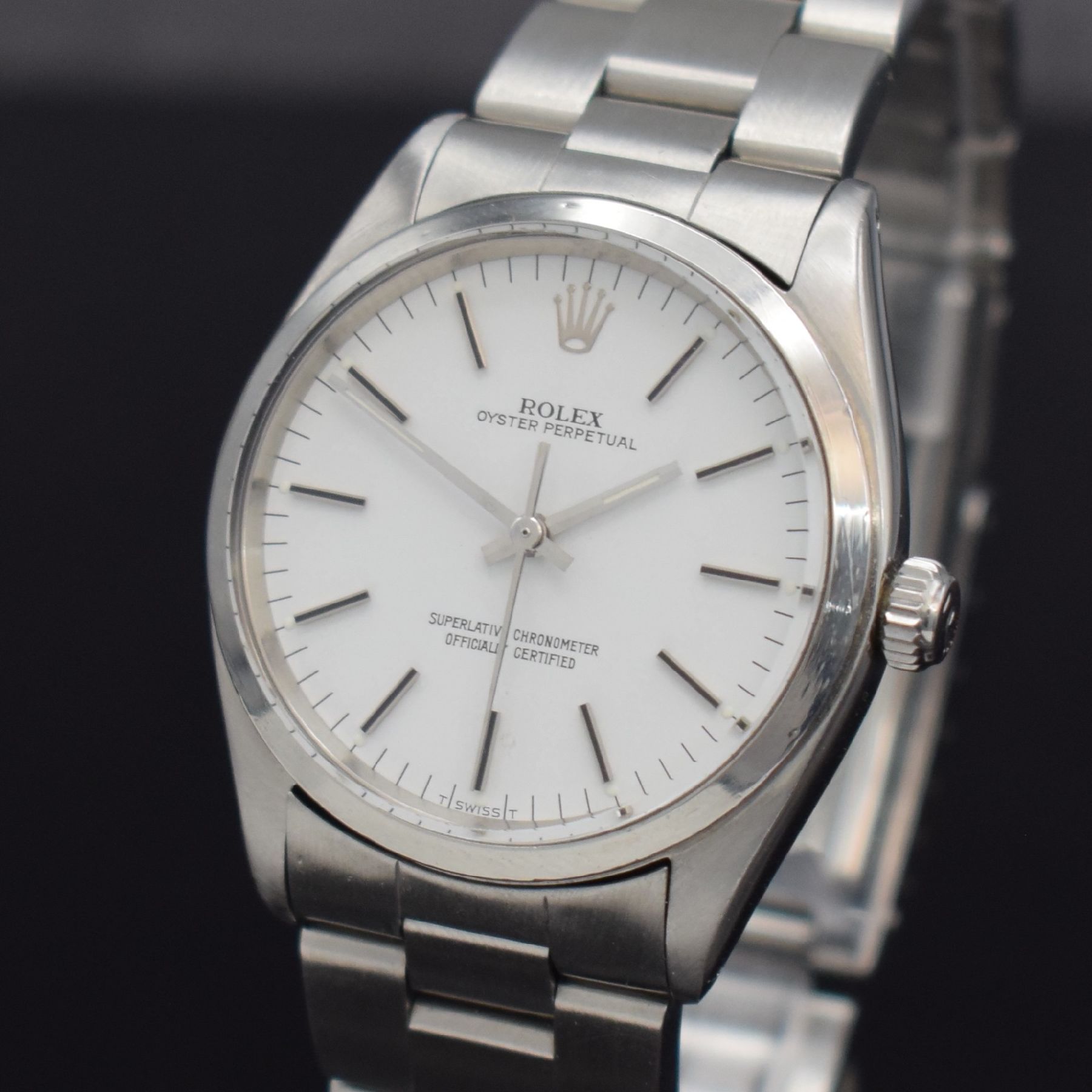 Detail c: ROLEX Oyster Perpetual Superlative Chronometer Herrenarmbanduhr in Edelstahl, Automatik, Schweiz III. Quartal 1960 lt. Bodenstempel, Ref. 1002/1003, ...