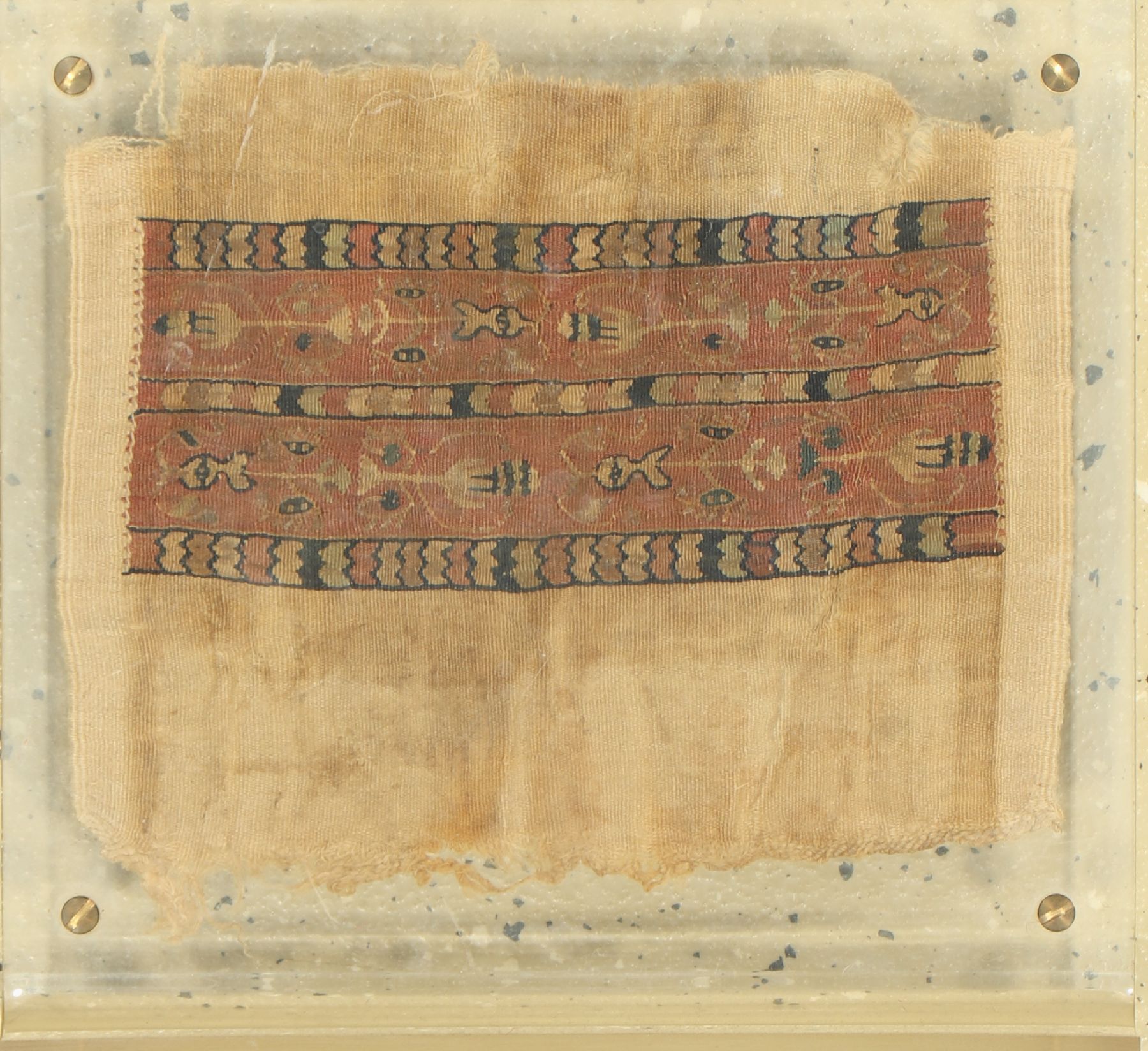 Koptisches Textil antik, Ägypten, 5 bis 11 n.Chr, Wolle, ca. 27 x 22 cm