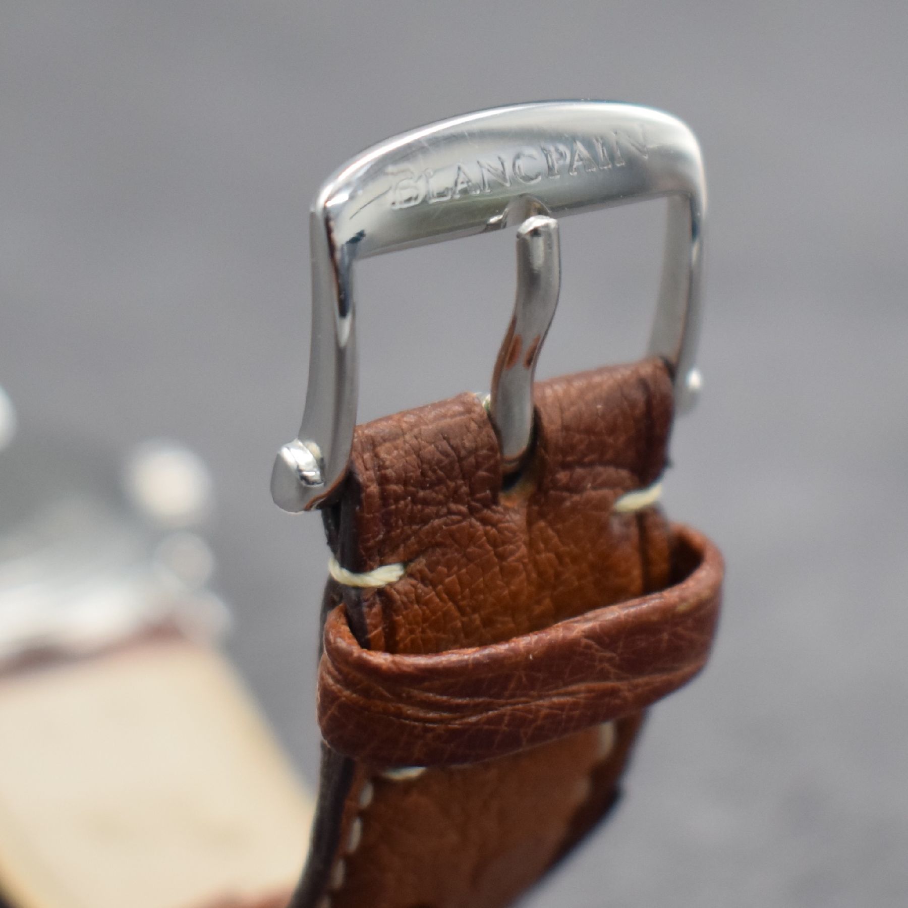 Detail d: BLANCPAIN feine Herrenarmbanduhr mit Vollkalender Serie Villeret, Automatik, Ref. 6553-1127-58, Edelstahlgeh. inkl. Lederband m. orig. Dornschl., ...