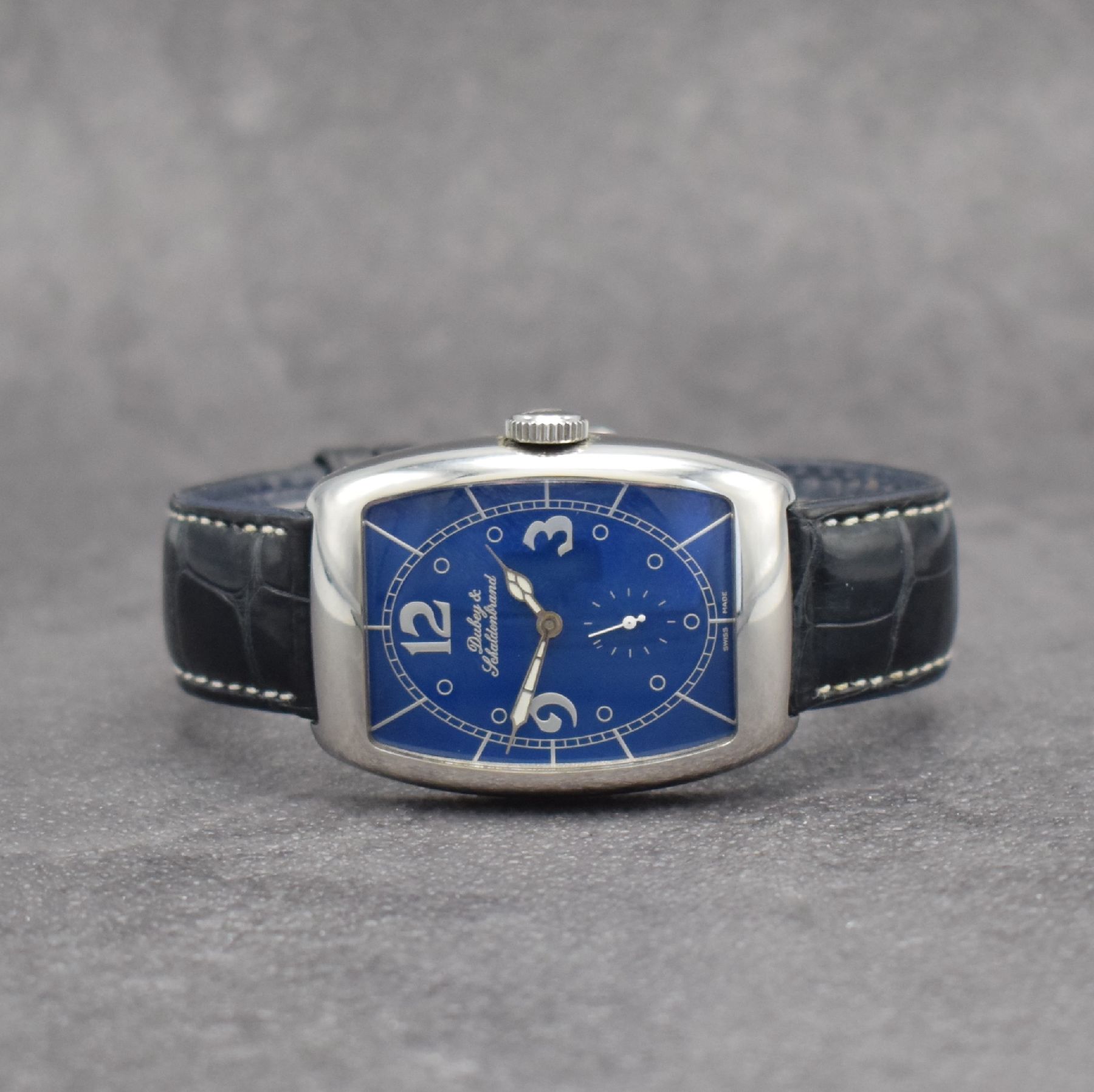 DUBEY & SCHALDENBRAND seltene Herrenarmbanduhr Modell Aerodyn Antique, Handaufzug, auf 100 Stück lim. Sondermodell in Edelstahl inkl. orig. ...