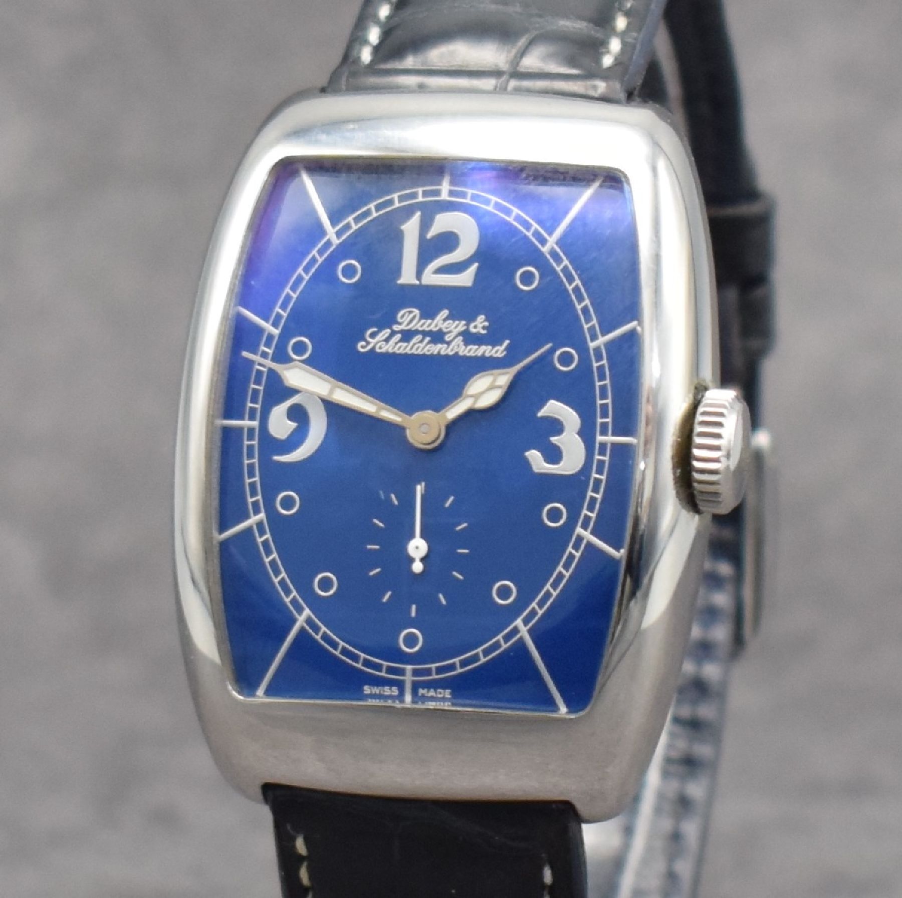 Detail c: DUBEY & SCHALDENBRAND seltene Herrenarmbanduhr Modell Aerodyn Antique, Handaufzug, auf 100 Stück lim. Sondermodell in Edelstahl inkl. orig. ...