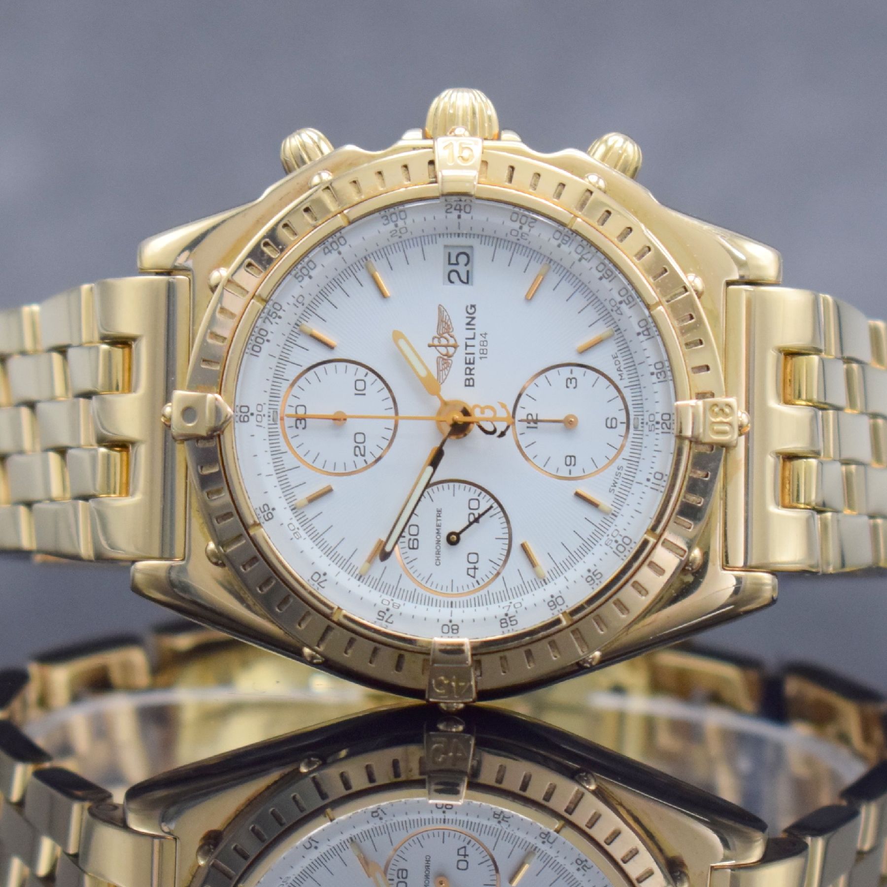 Detail a: BREITLING seltener, auf 25 Stück limitierter Armbandchronograph Chronomat Nr. 1, Automatik, Ref. H13047X, Chronometer in RoseG 750/000 inkl. ...