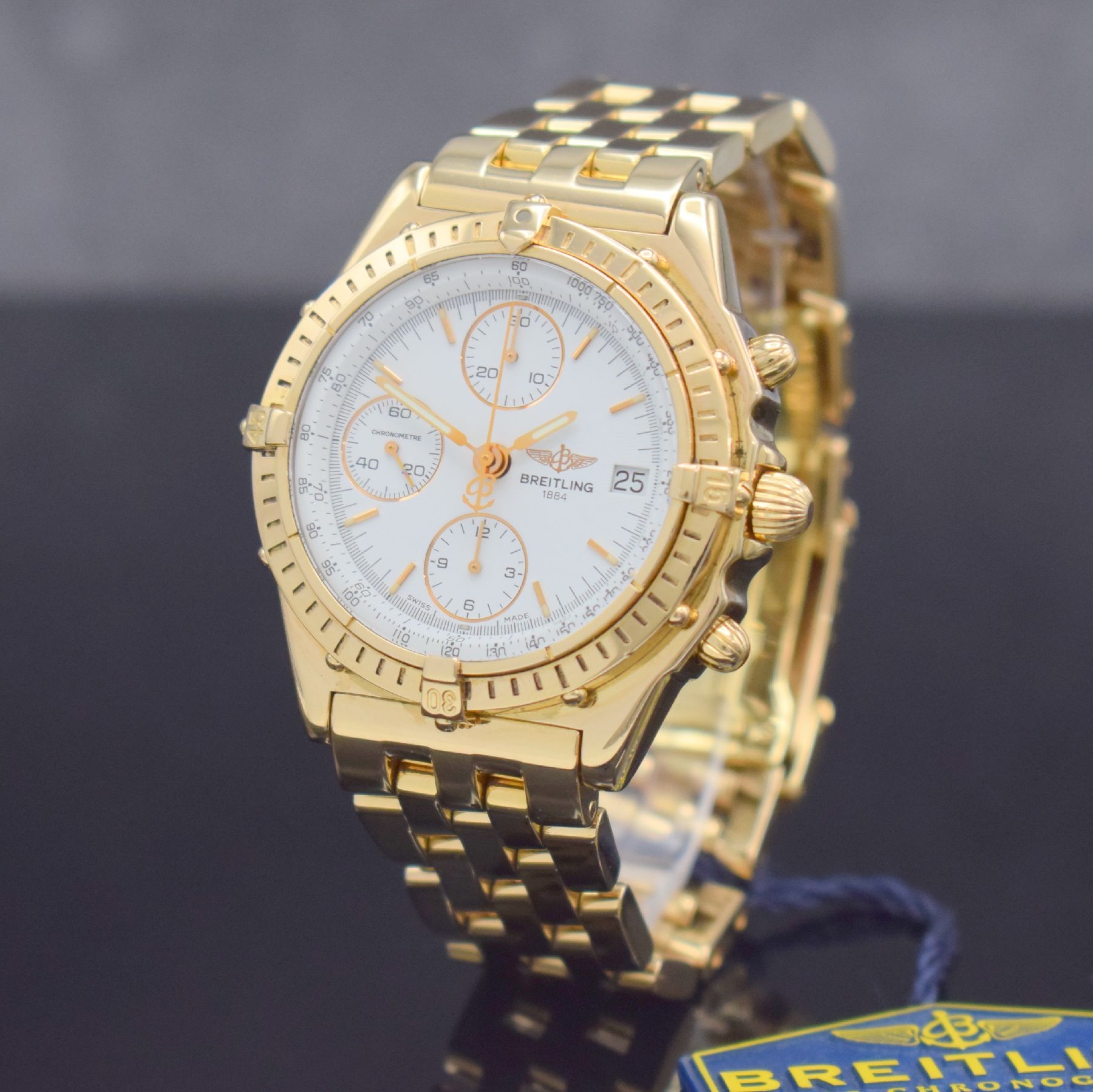 Detail b: BREITLING seltener, auf 25 Stück limitierter Armbandchronograph Chronomat Nr. 1, Automatik, Ref. H13047X, Chronometer in RoseG 750/000 inkl. ...