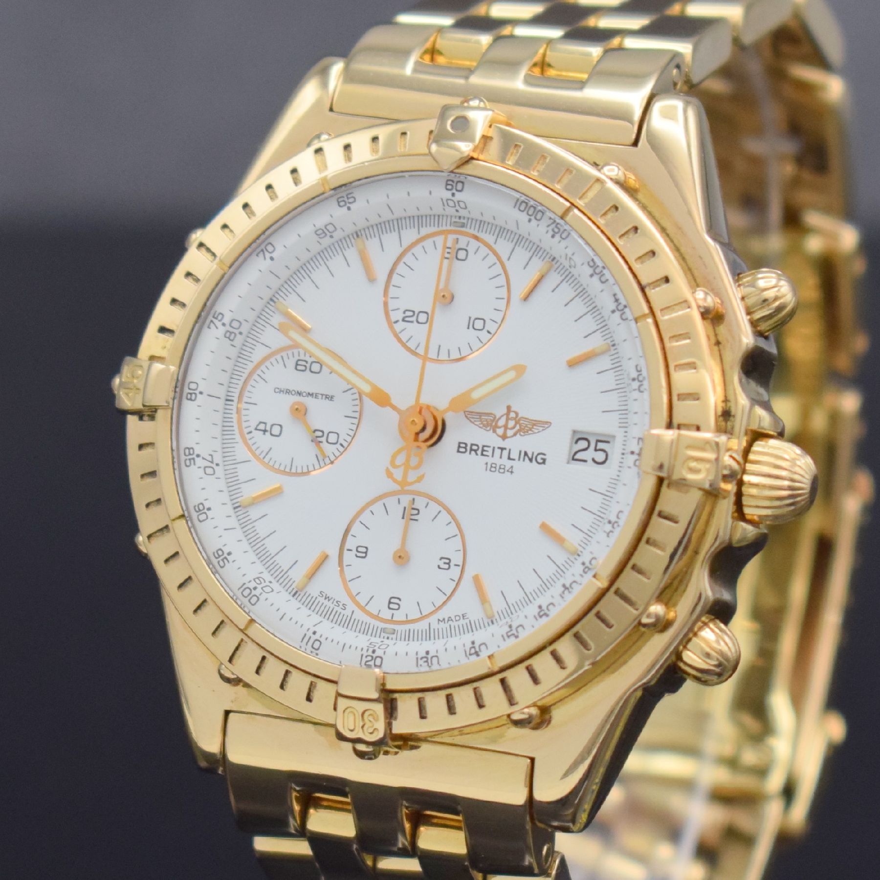 Detail c: BREITLING seltener, auf 25 Stück limitierter Armbandchronograph Chronomat Nr. 1, Automatik, Ref. H13047X, Chronometer in RoseG 750/000 inkl. ...