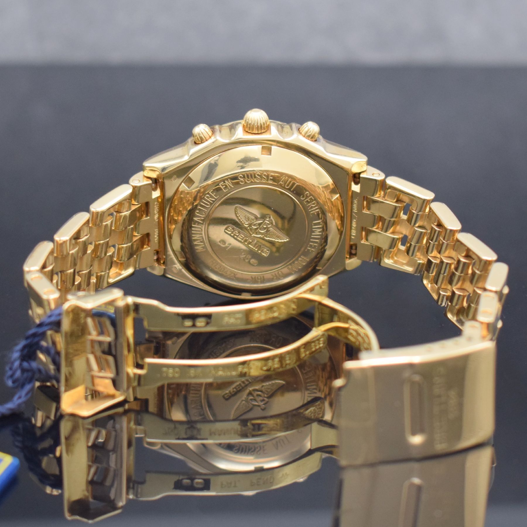 Detail g: BREITLING seltener, auf 25 Stück limitierter Armbandchronograph Chronomat Nr. 1, Automatik, Ref. H13047X, Chronometer in RoseG 750/000 inkl. ...