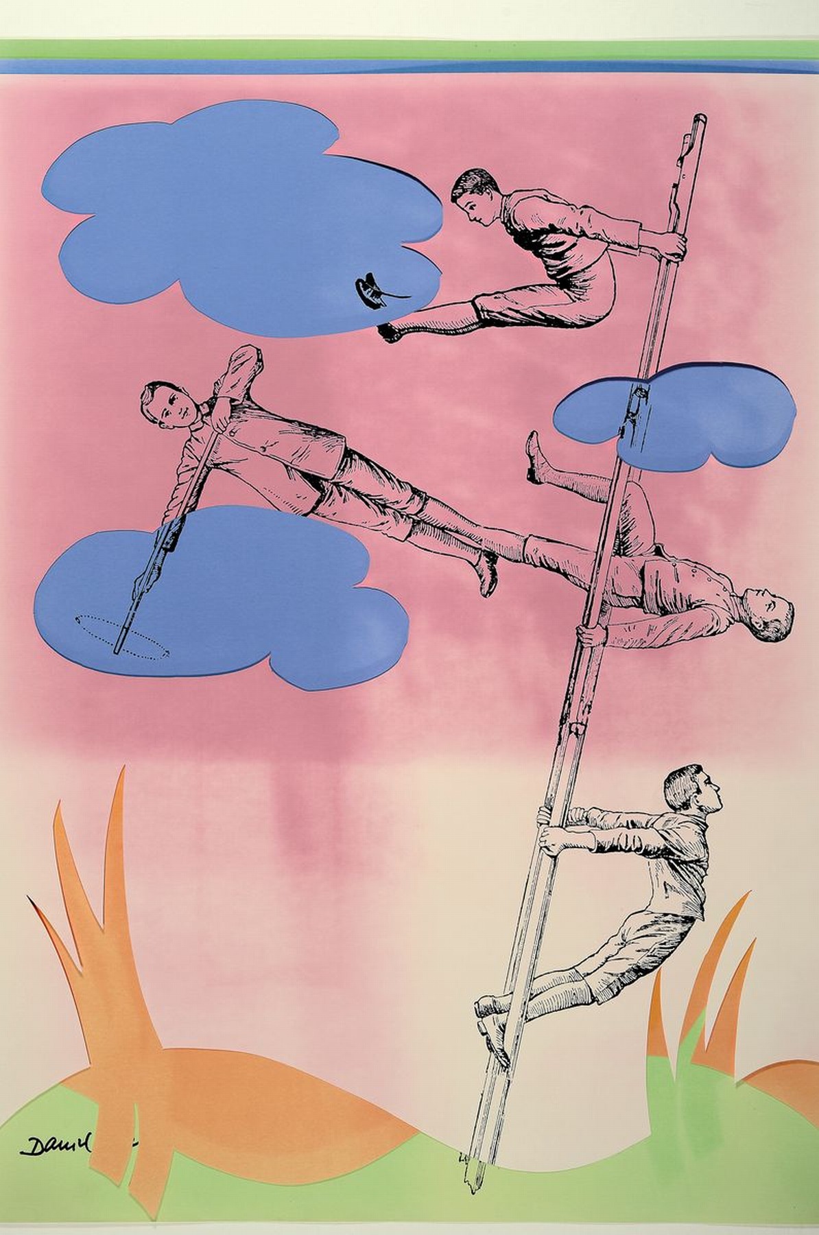 Detail k: Daniel Spoerri, geb. 1930, Ohne Titel, mehrlagiger Siebdruck aus der Serie Art Zander 80, links unten signiert und dat. 80, ca. 68x49cm