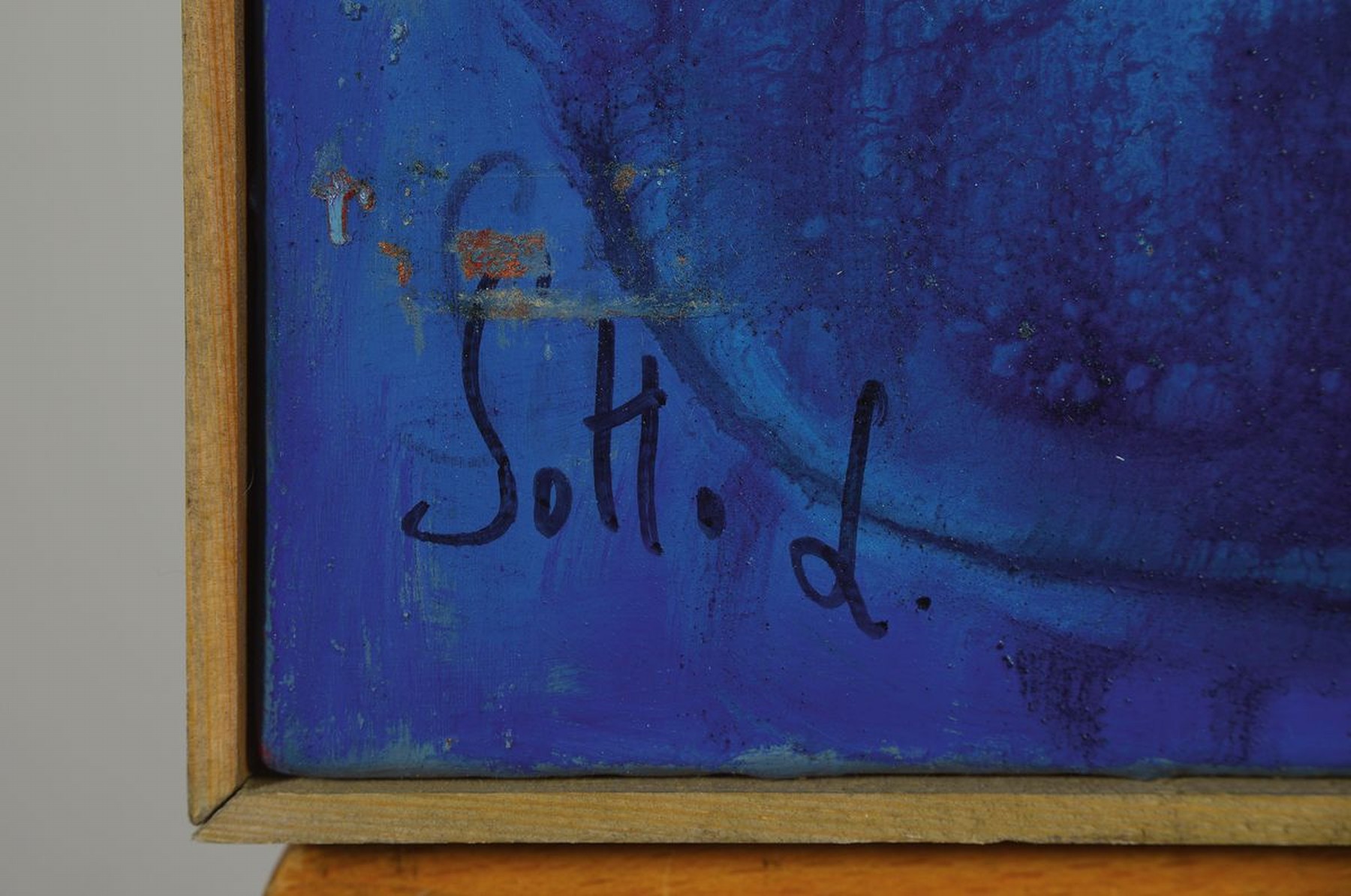 Detail c: Lucien Sotto, zeitgen. belgischer Künstler, Stillleben mit Flaschen, Öl/Lwd, links unten signiert, ca. 70x50cm