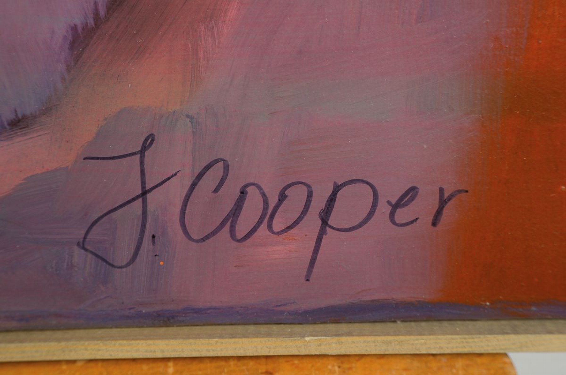 Detail a: J. Cooper, zeitgenössischer Künstler, Abstrakte Komposition, Öl/Lwd, signiert, ca. 80x60cm