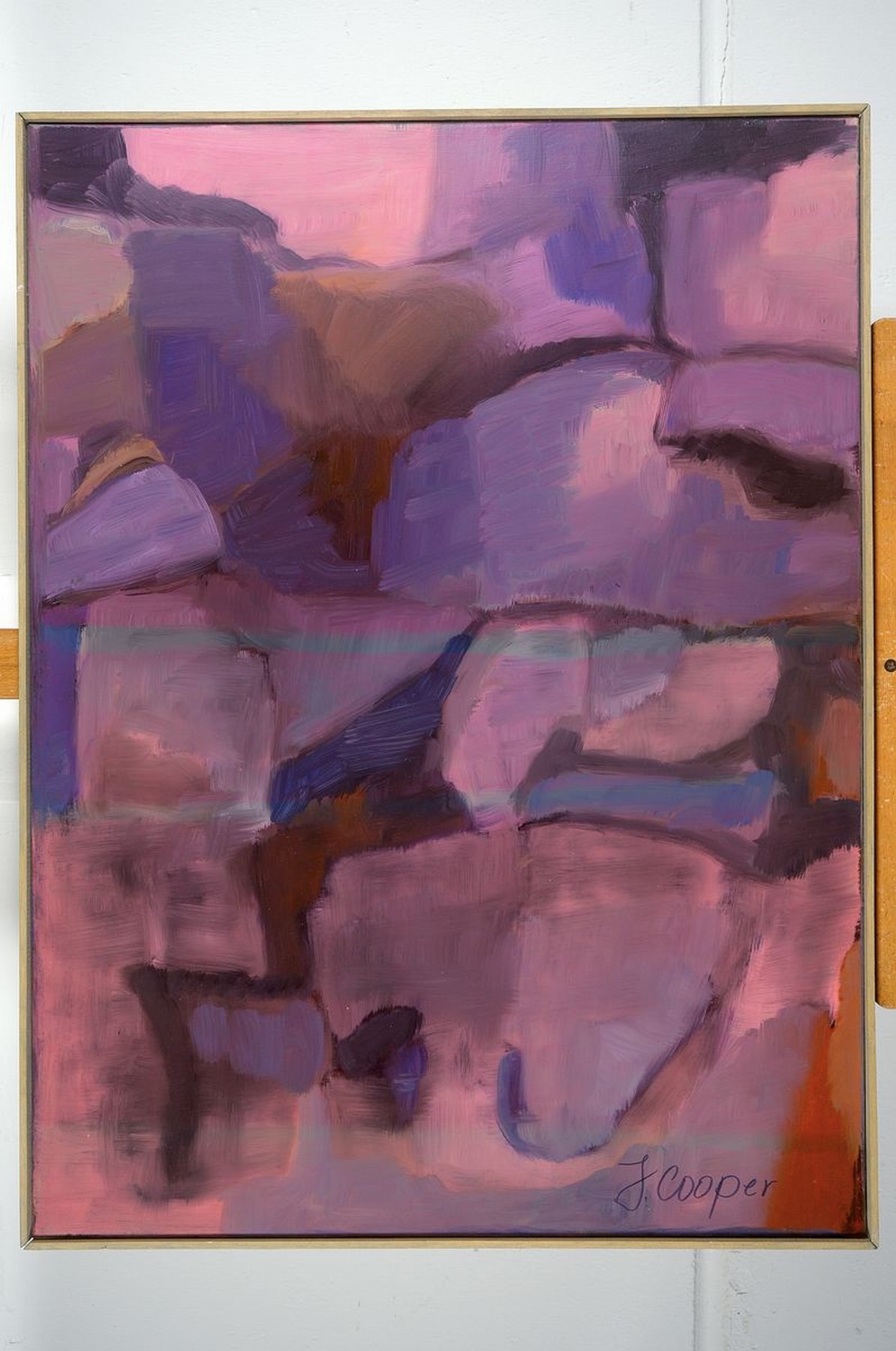 Detail k: J. Cooper, zeitgenössischer Künstler, Abstrakte Komposition, Öl/Lwd, signiert, ca. 80x60cm