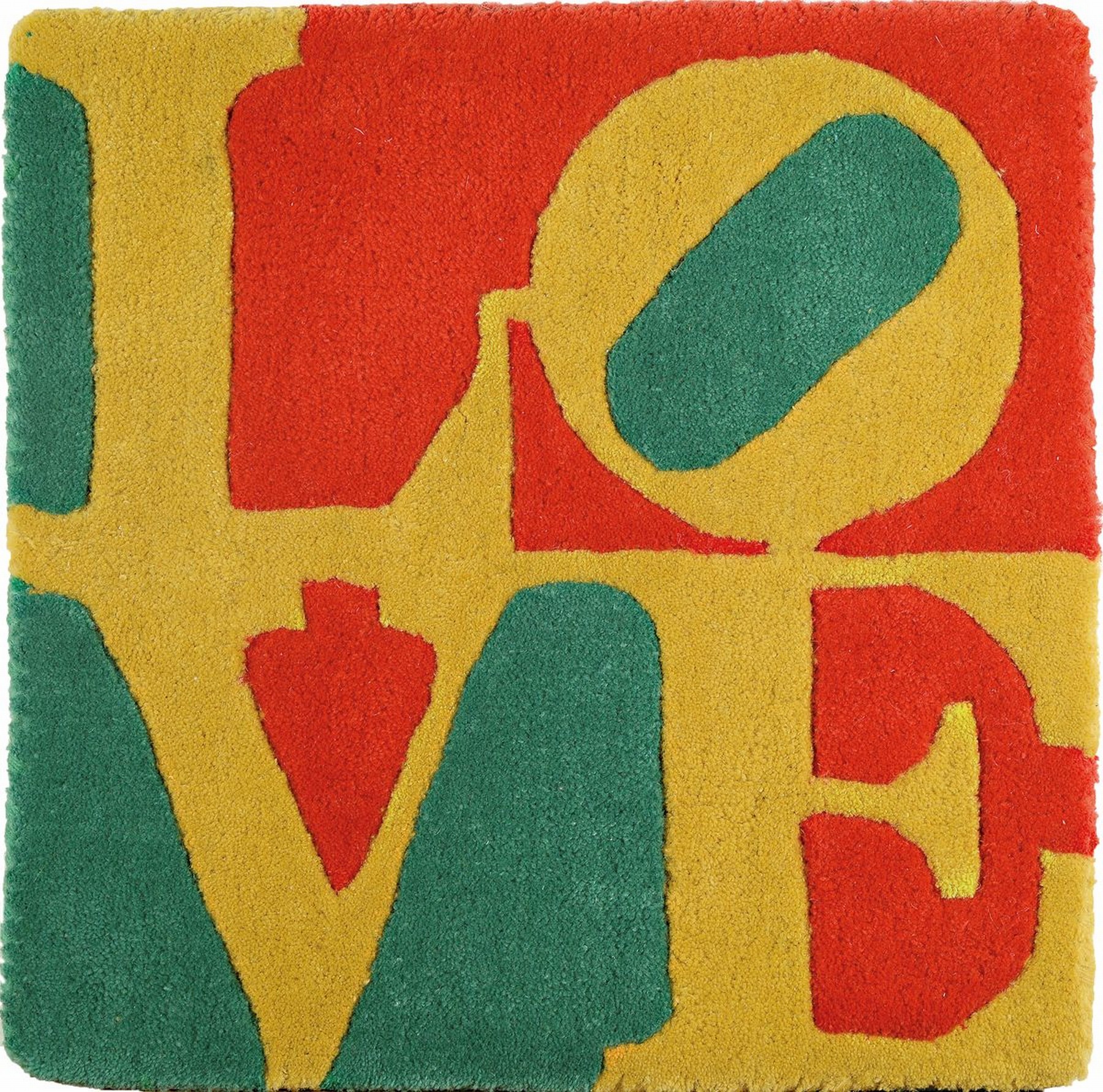 Robert Indiana, 1928-2018, Love, Teppich, Edition galerie-f 2006, ca. 38x38cm