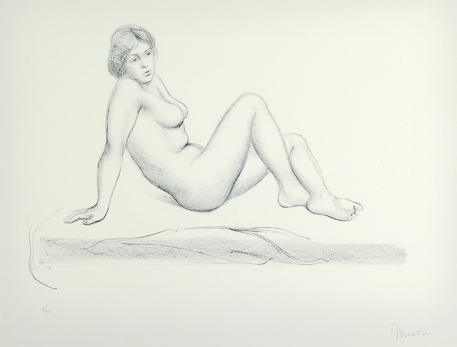 Feruccio Matares, 1928 - 2009, zwei Aktdarstellungen, Lithos, num. 10/40 und 18/40, beide handsigniert, unter Glas, PP., ca. 40 x 53 cm, Rahmen: 71 x ...