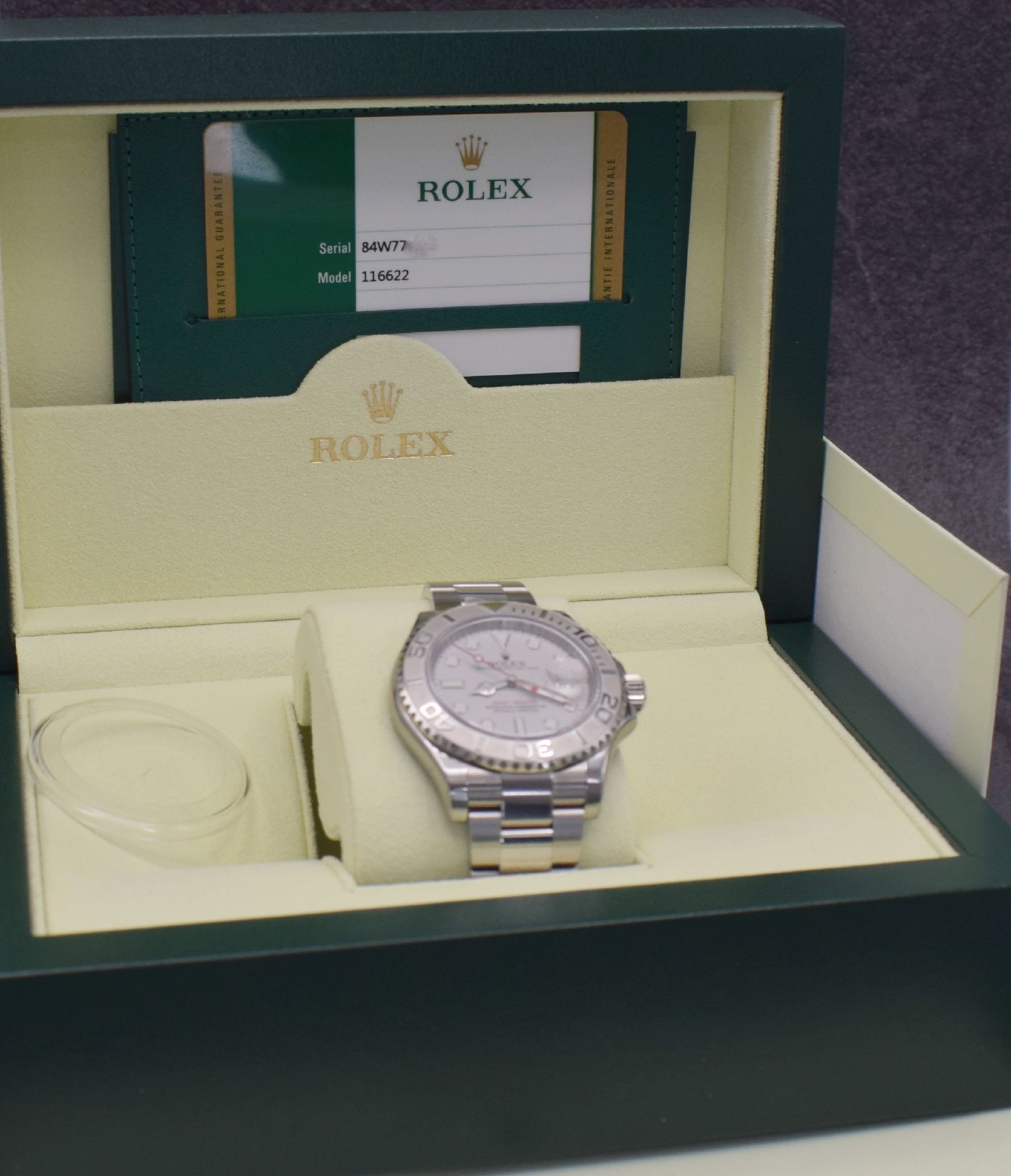 Detail g: ROLEX Herrenarmbanduhr Oyster Perpetual Date Yacht-Master Referenz 116622, Automatik, LC 100, Chronometer der Superlative in Edelstahl/Platin ...
