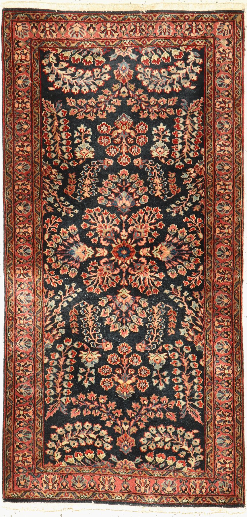 Sarogh Mohajeran fein, Indien, ca. 40 Jahre, Korkwolle, ca. 160 x 78 cm, EHZ: 2