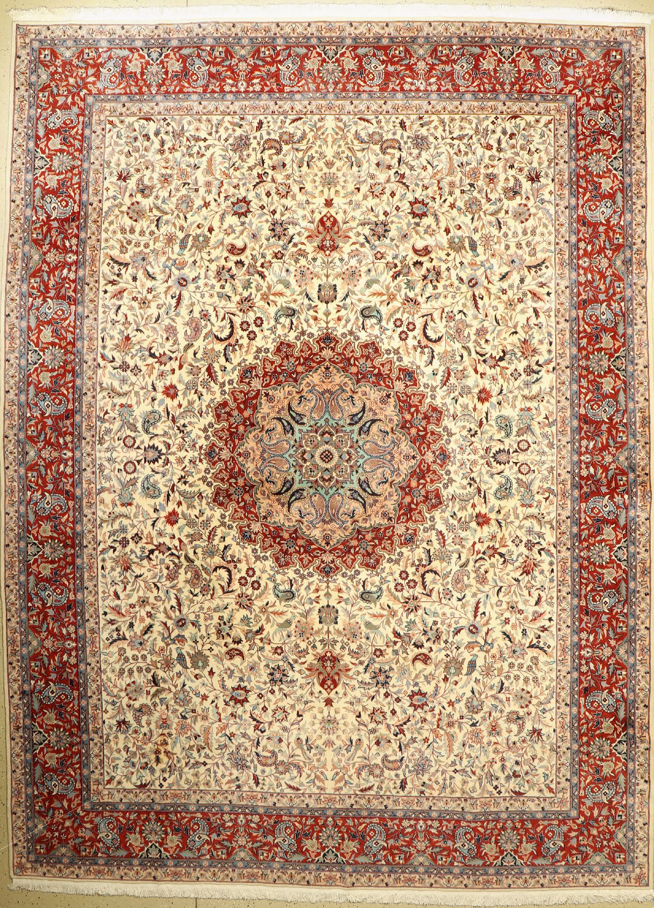 Esfahan fein, China, ca. 40 Jahre, Korkwolle, ca. 404 x 300 cm, EHZ: 2