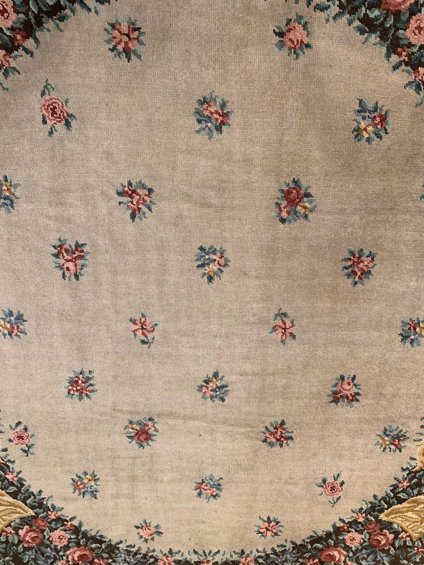 Detail a: Art Deco Teppich (LELEU) Frankreich, um 1940/1950, Wolle geknüpft auf Baumwolle, französische Künstlerin Paule LELEU (1906-1987), ca. 315 x 295 ...