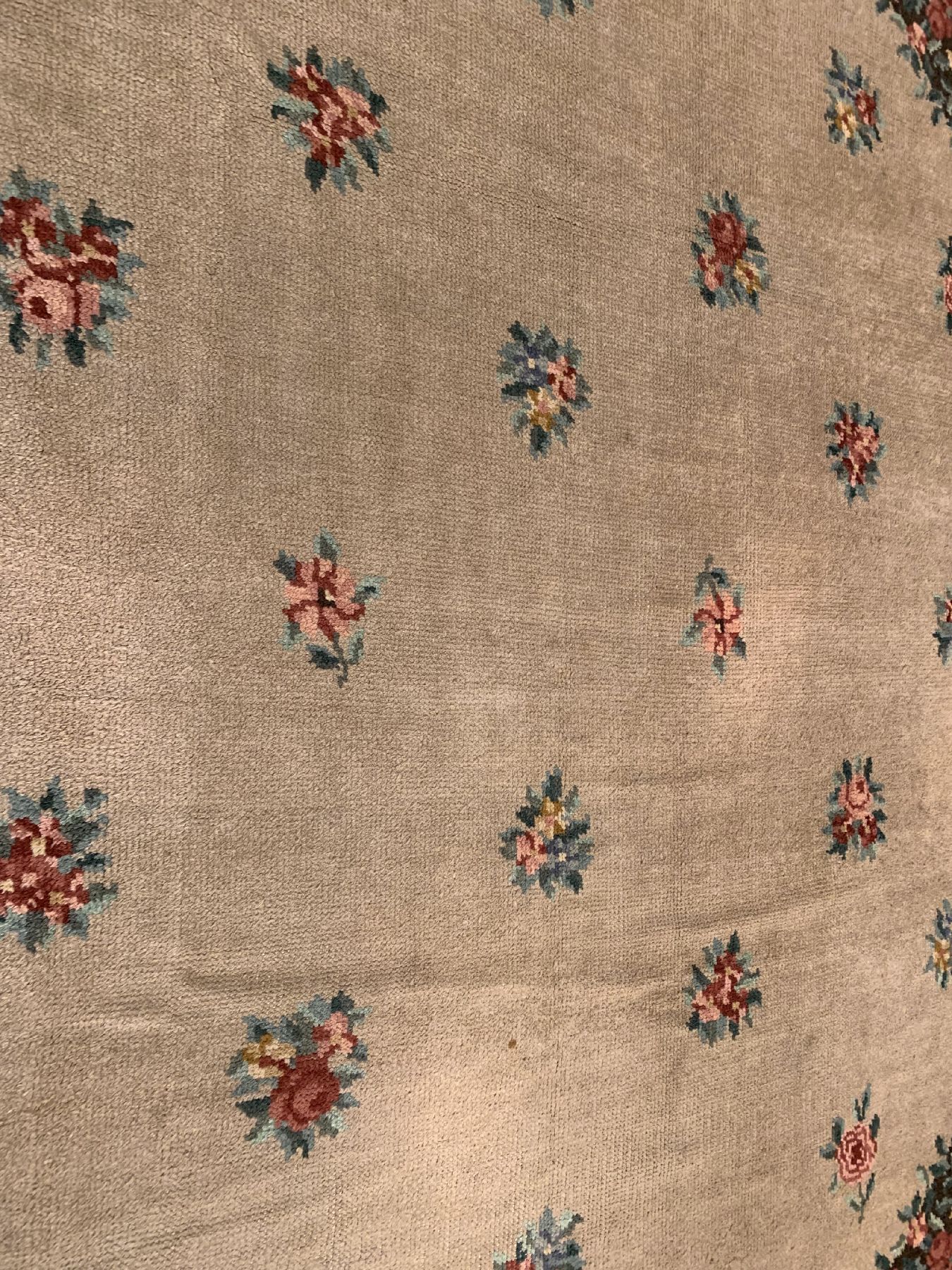 Detail b: Art Deco Teppich (LELEU) Frankreich, um 1940/1950, Wolle geknüpft auf Baumwolle, französische Künstlerin Paule LELEU (1906-1987), ca. 315 x 295 ...