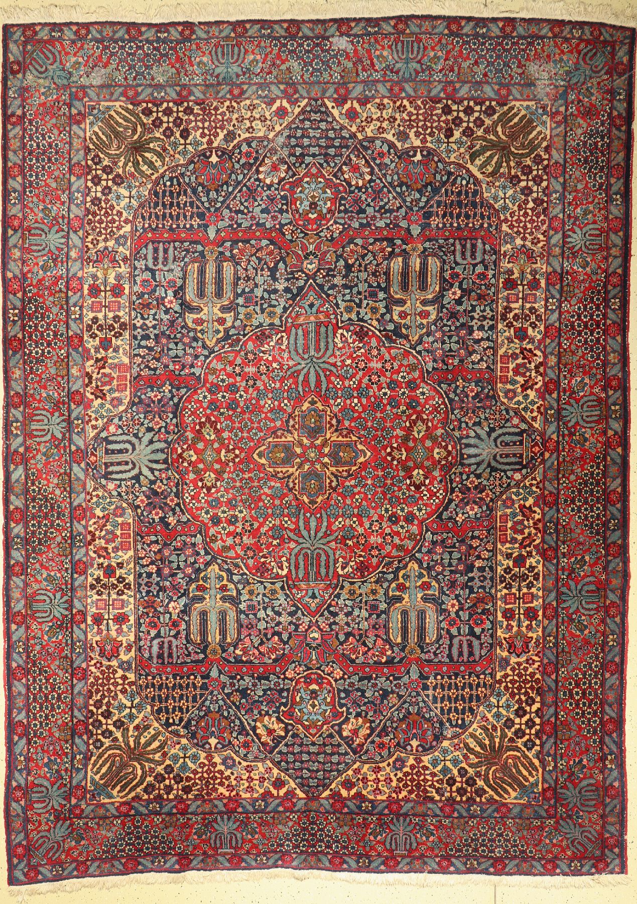 Yazd alt, Persien, um 1940, Wolle auf Baumwolle, ca. 350 x 255 cm, EHZ: 5-6