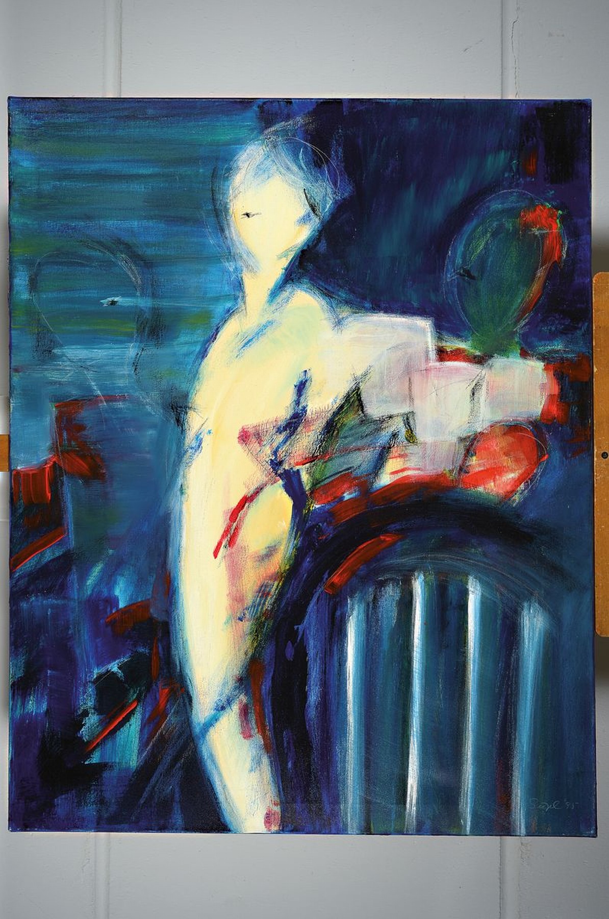 Detail k: Gisela Siegel, zeitgenössische Künstlerin, war in Lübeck ansässig, tätig als Dozentin für Gestaltung der Werkschule dort, hier: Acryl/Lwd, ...