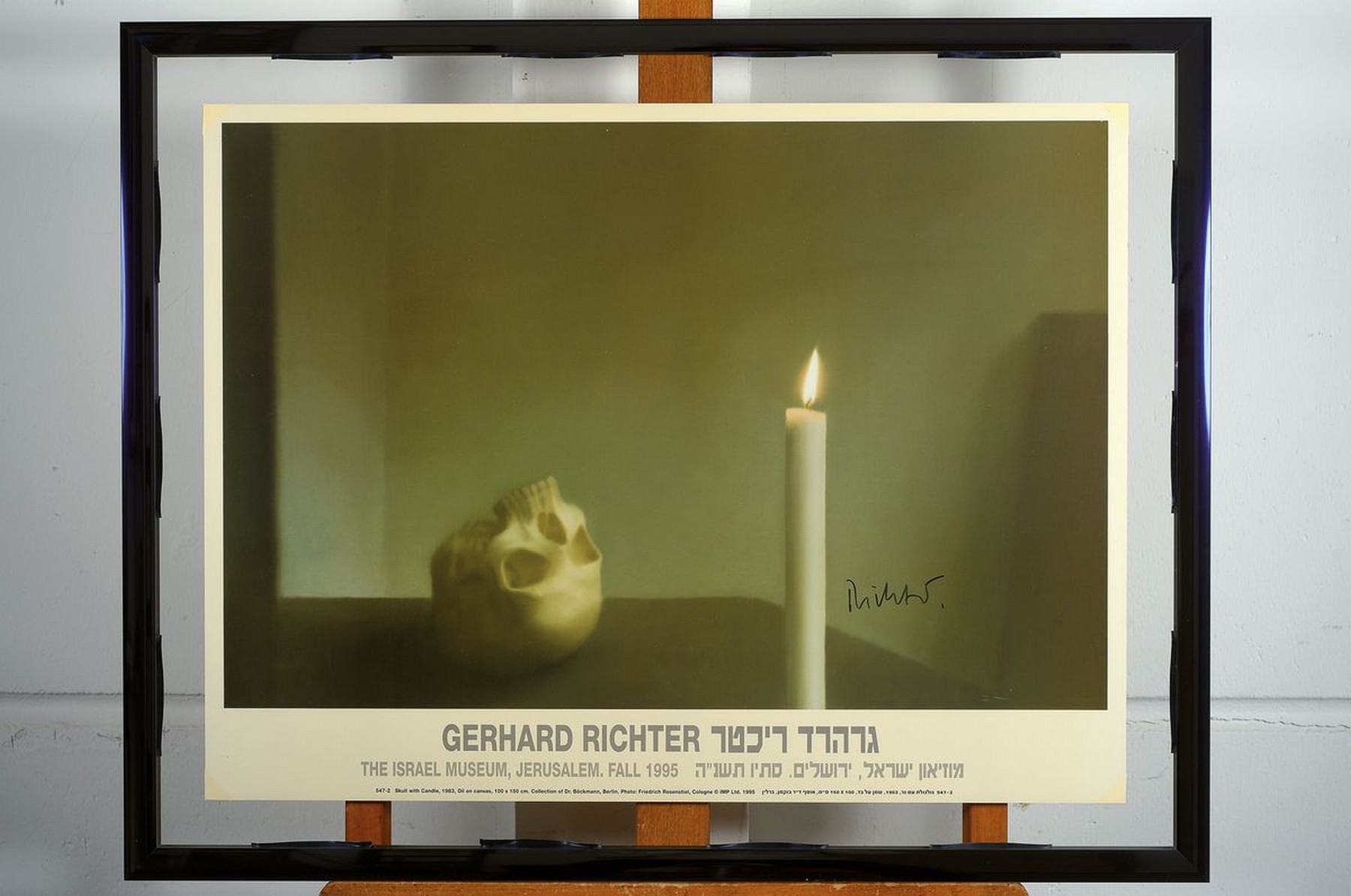 Detail k: Gerhard Richter, geb. 1932, "Skull with Candle", Offsetlithografie, handsign., Auflage 500, zwischen doppeltem Plexiglas gerahmt, gesamt ...