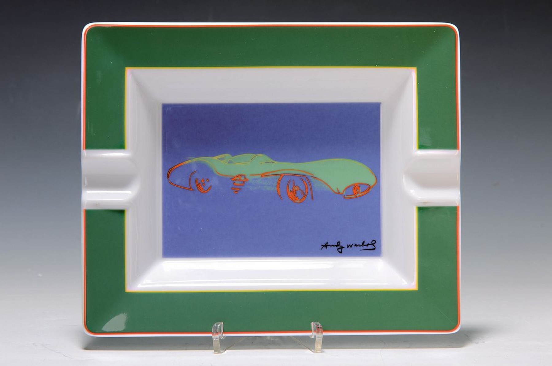 Rosenthal Aschenbecher, Motiv nach Andy Warhol, Studio line, Porzellan, ca. 18x21,5 cm