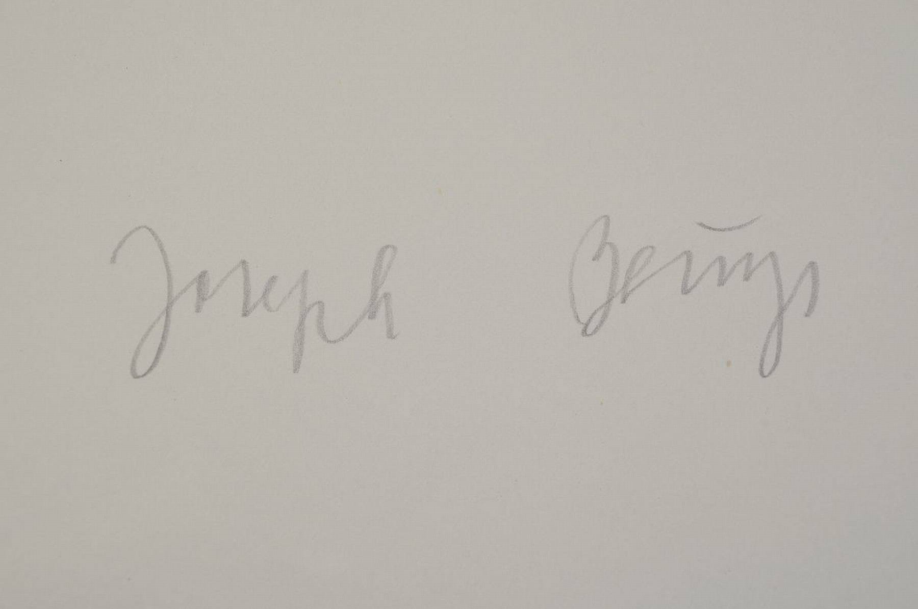 Detail a: Joseph Beuys, 1921-1986, Siebdruck auf Karton, handsign., aus 1980, ca. 86x60,7 cm WVZ. Schellmann 326-328, unter Glas , R. ca. 107x77 cm